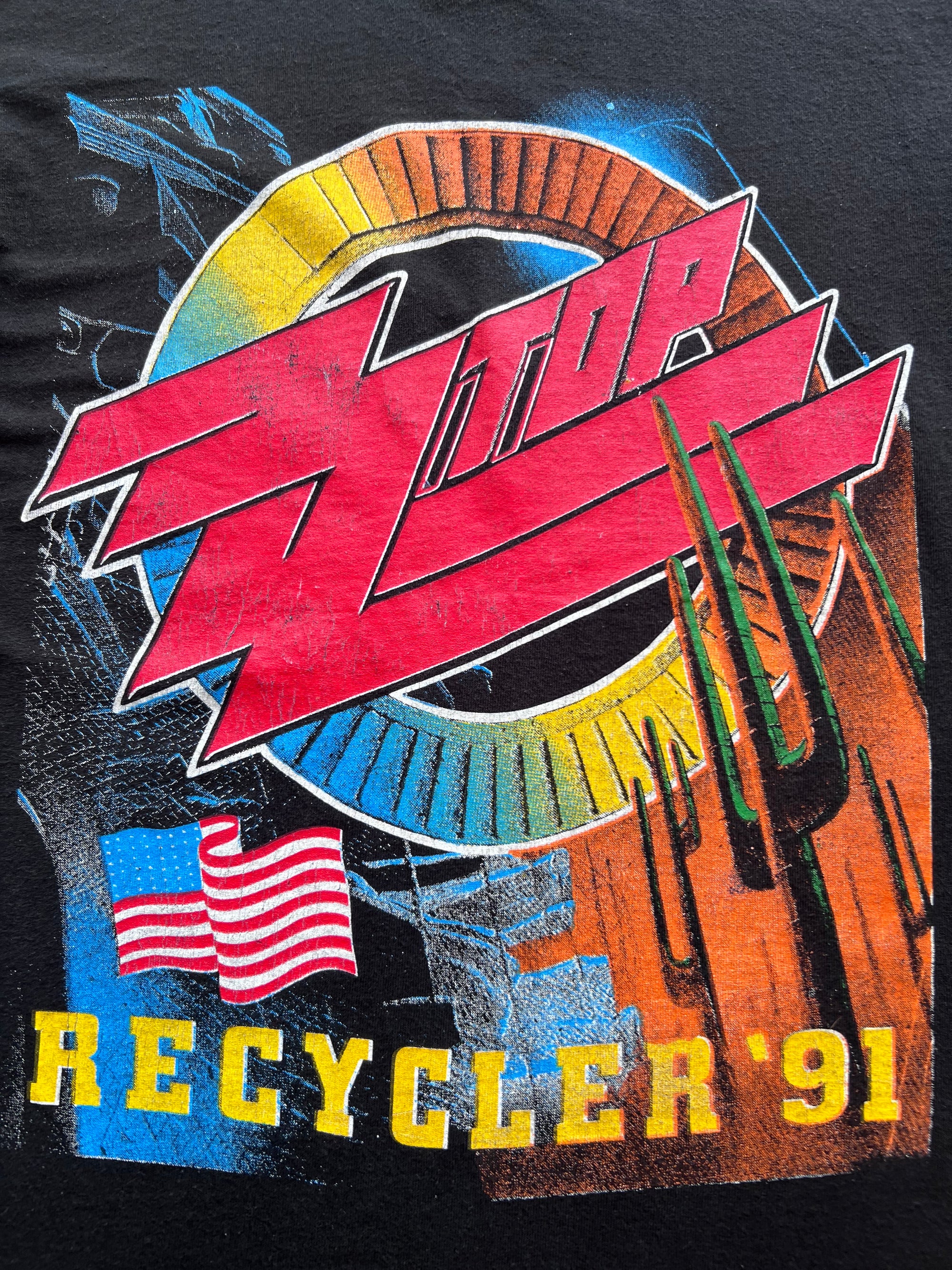 1990s ZZ Top Black Crowes Shirt Large