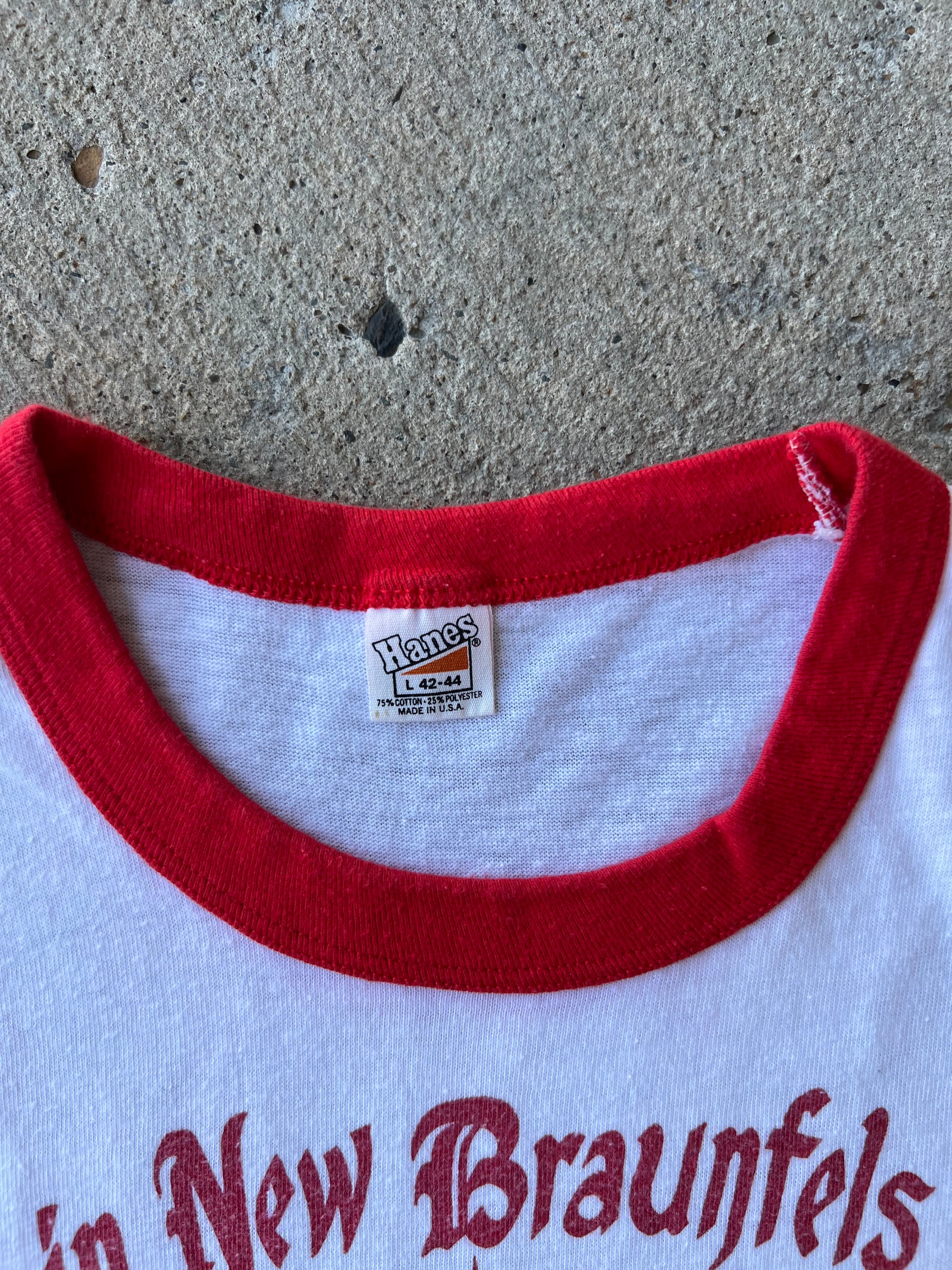1970s New Braunfels German Pub Ringer Shirt Large
