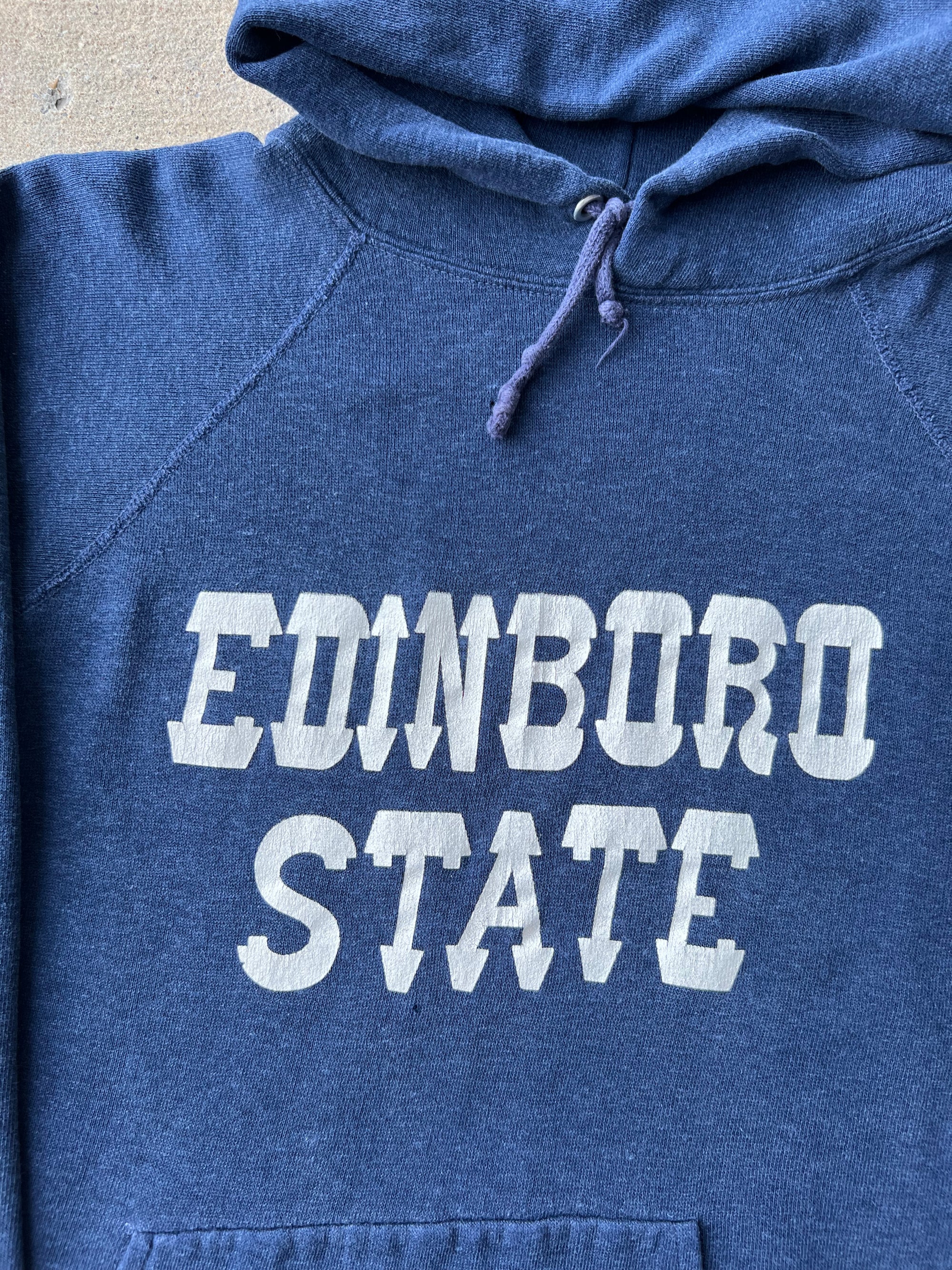 1970s Edinboro State Raglan Hoodie Velva Sheen