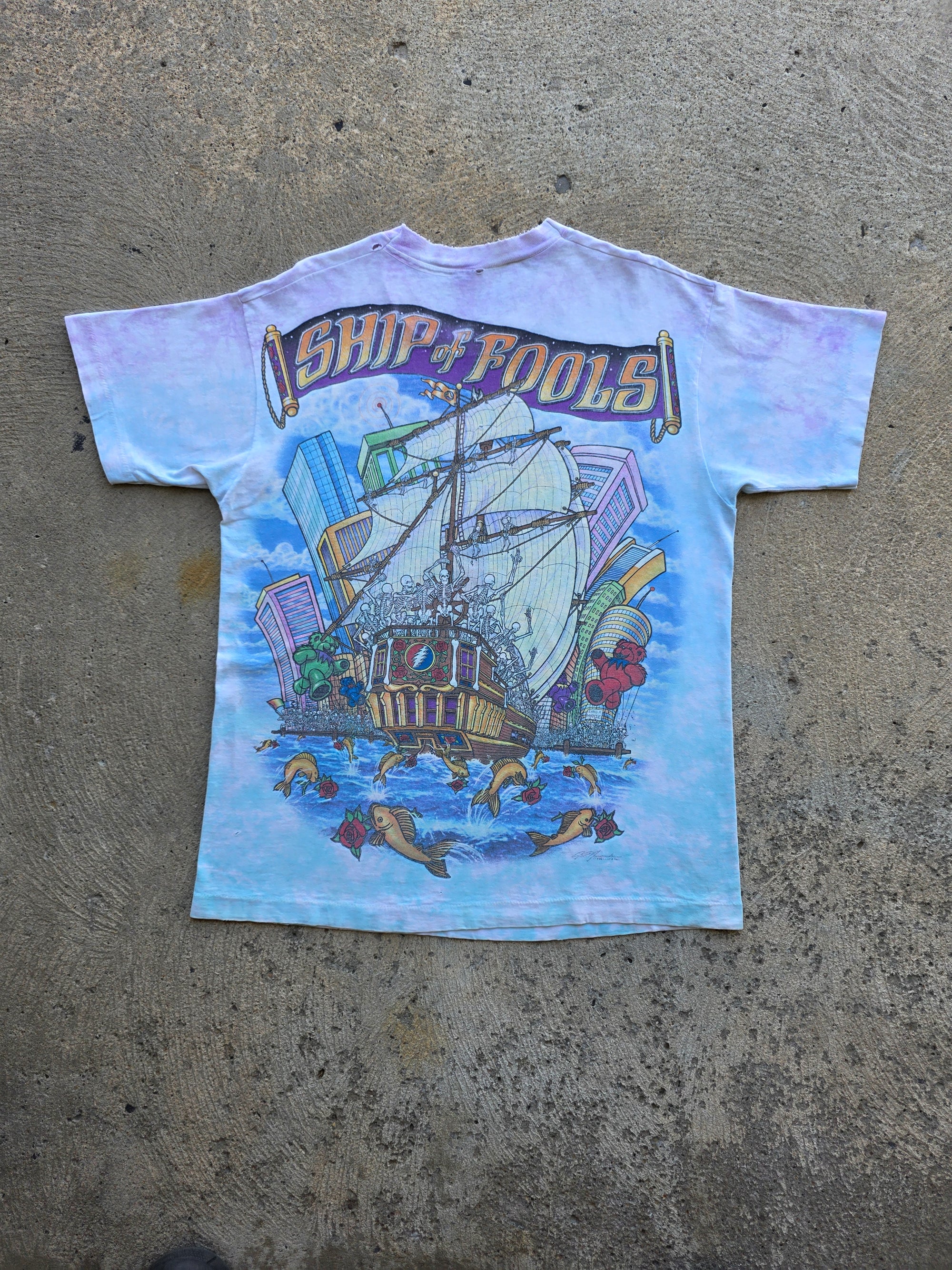 1990s Grateful Dead Ship Of Fools Shirt Large