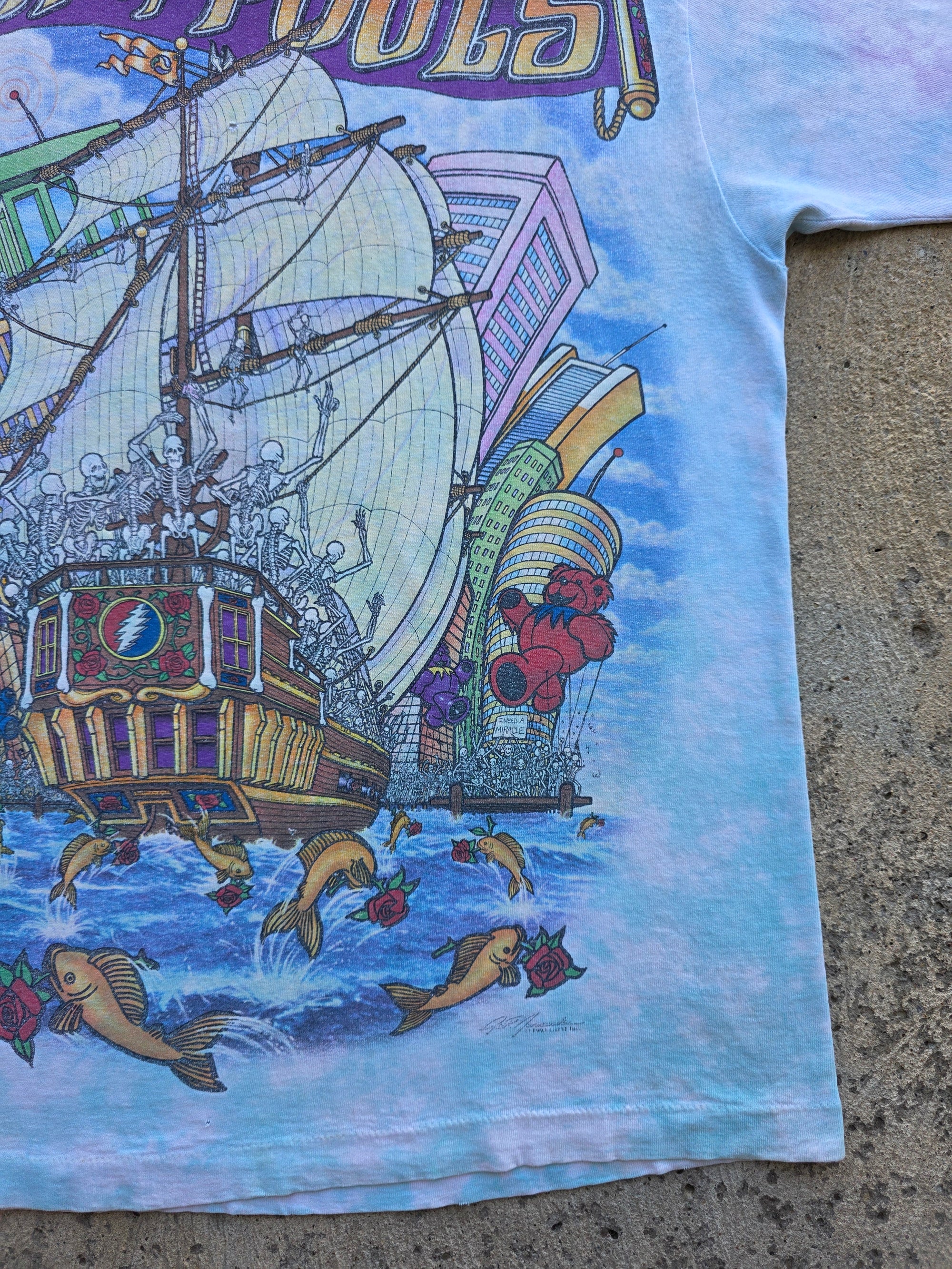 1990s Grateful Dead Ship Of Fools Shirt Large