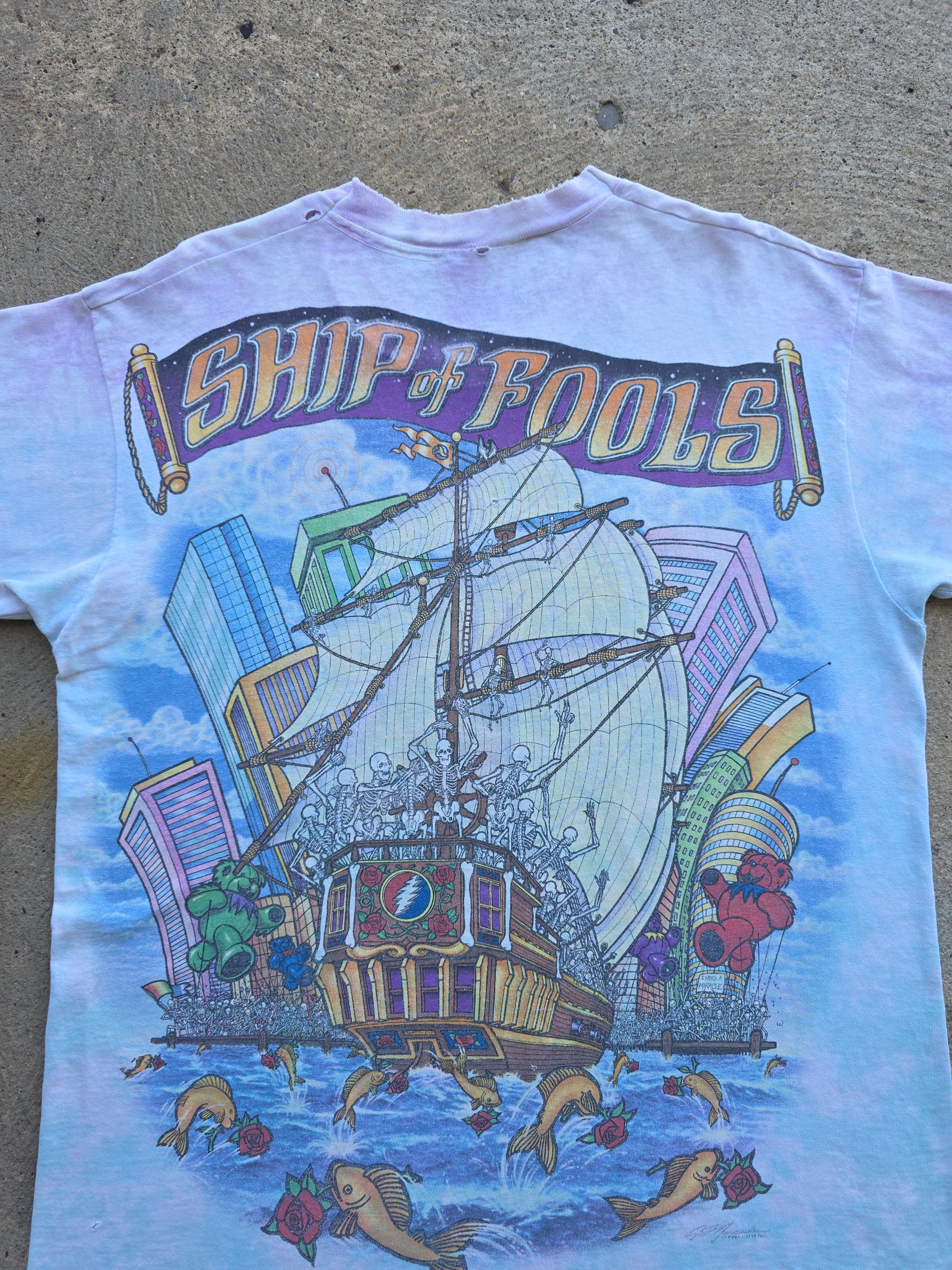 1990s Grateful Dead Ship Of Fools Shirt Large
