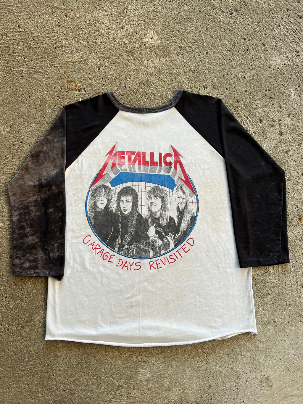 1980s Metallica Crash Course On Brain Surgery Raglan Tee Distressed XL