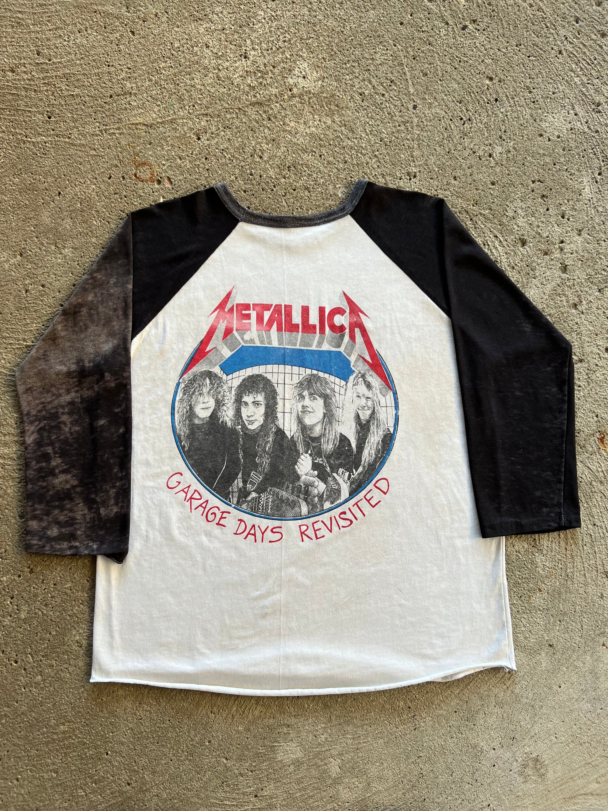 1980s Metallica Crash Course On Brain Surgery Raglan Tee Distressed XL