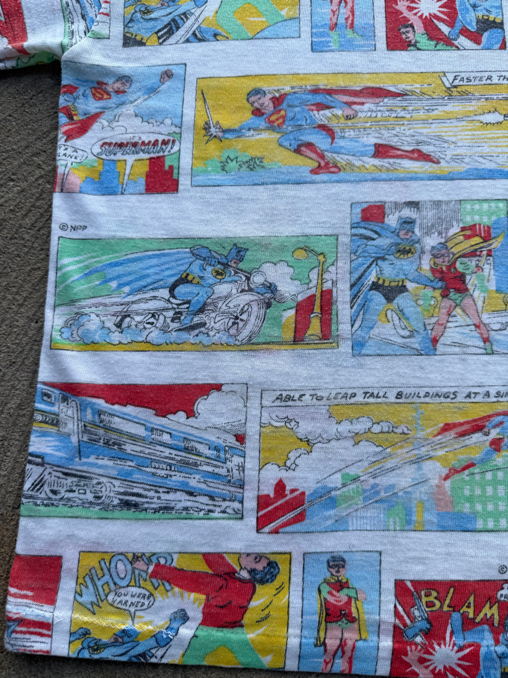 1970s Batman And Robin Comic Strip Shirt Boys 12