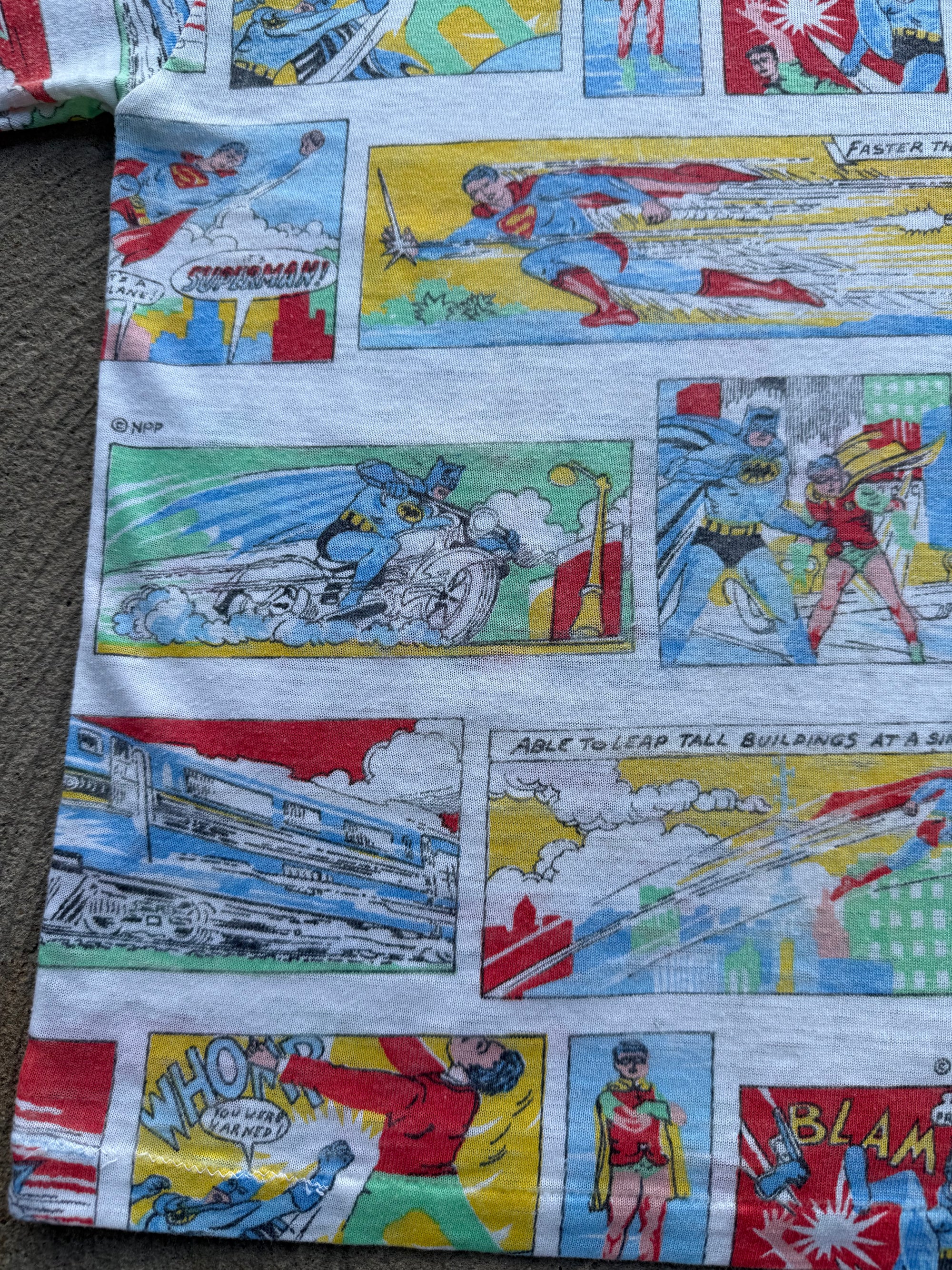 1970s Batman And Robin Comic Strip Shirt Boys 12