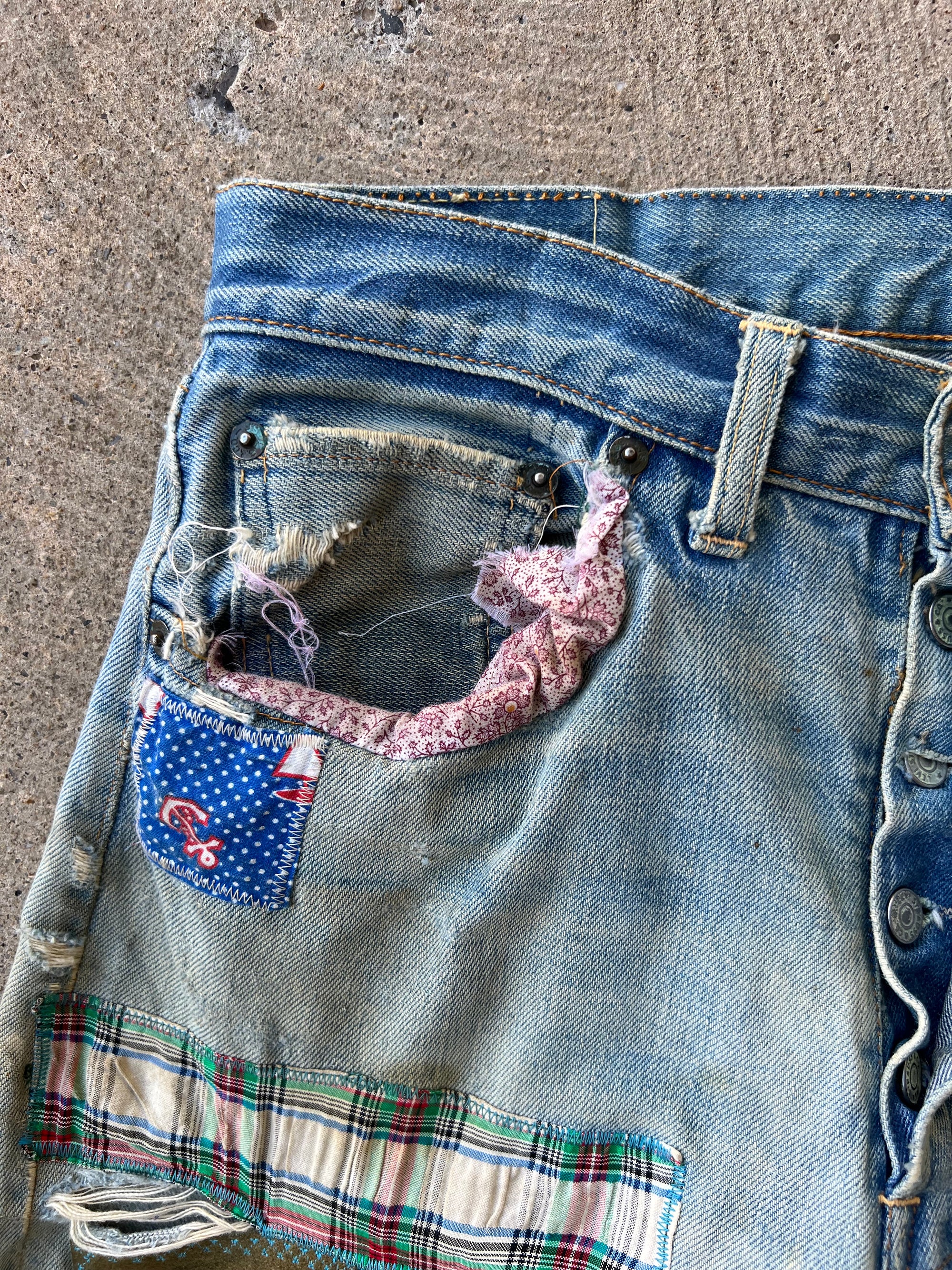 1960s Levi’s Selvedge Patchwork Pants