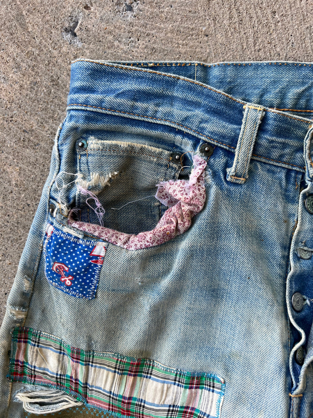 1960s Levi’s Selvedge Patchwork Pants