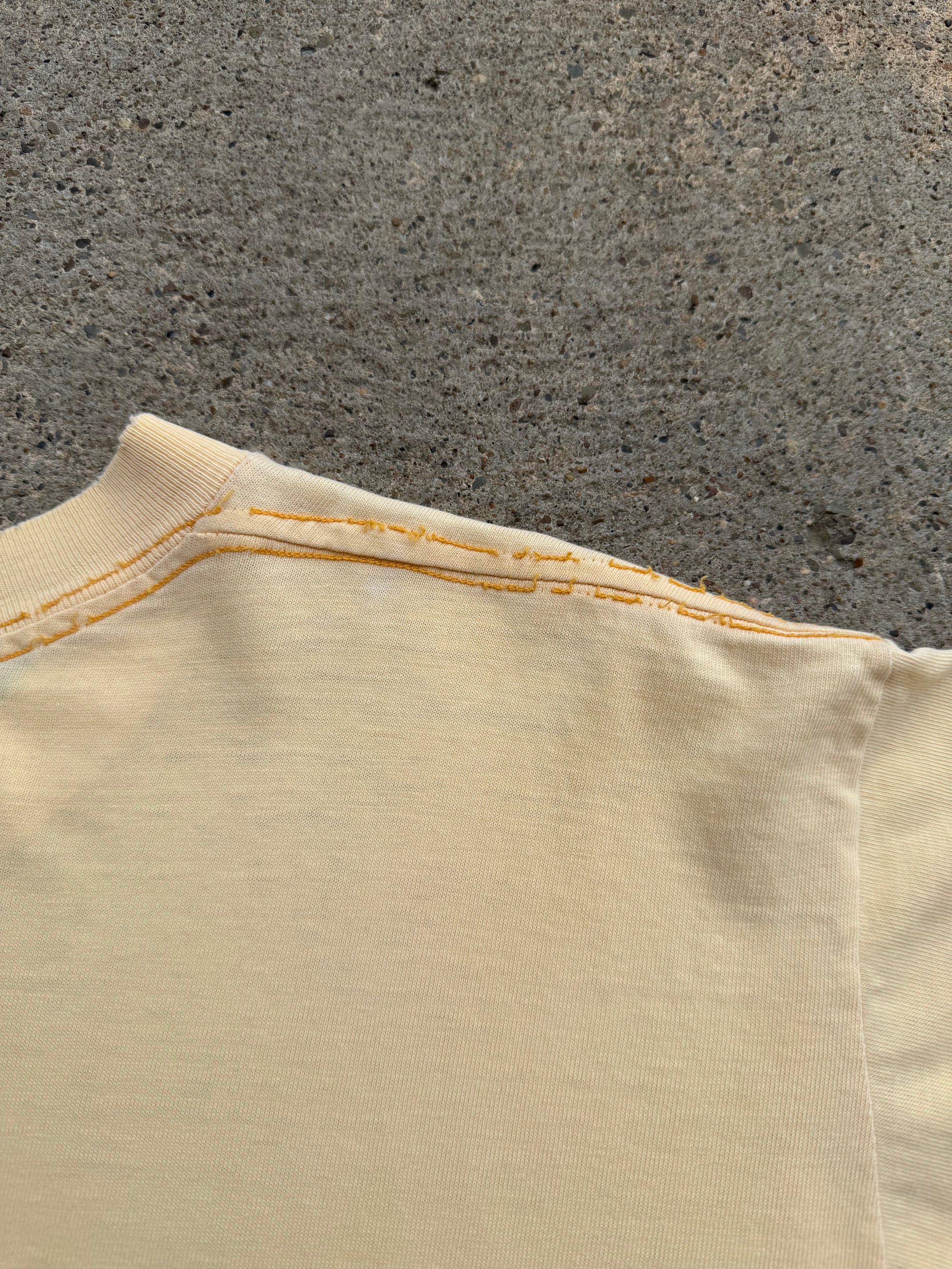 1960s 70s Yellow Pocket Shirt