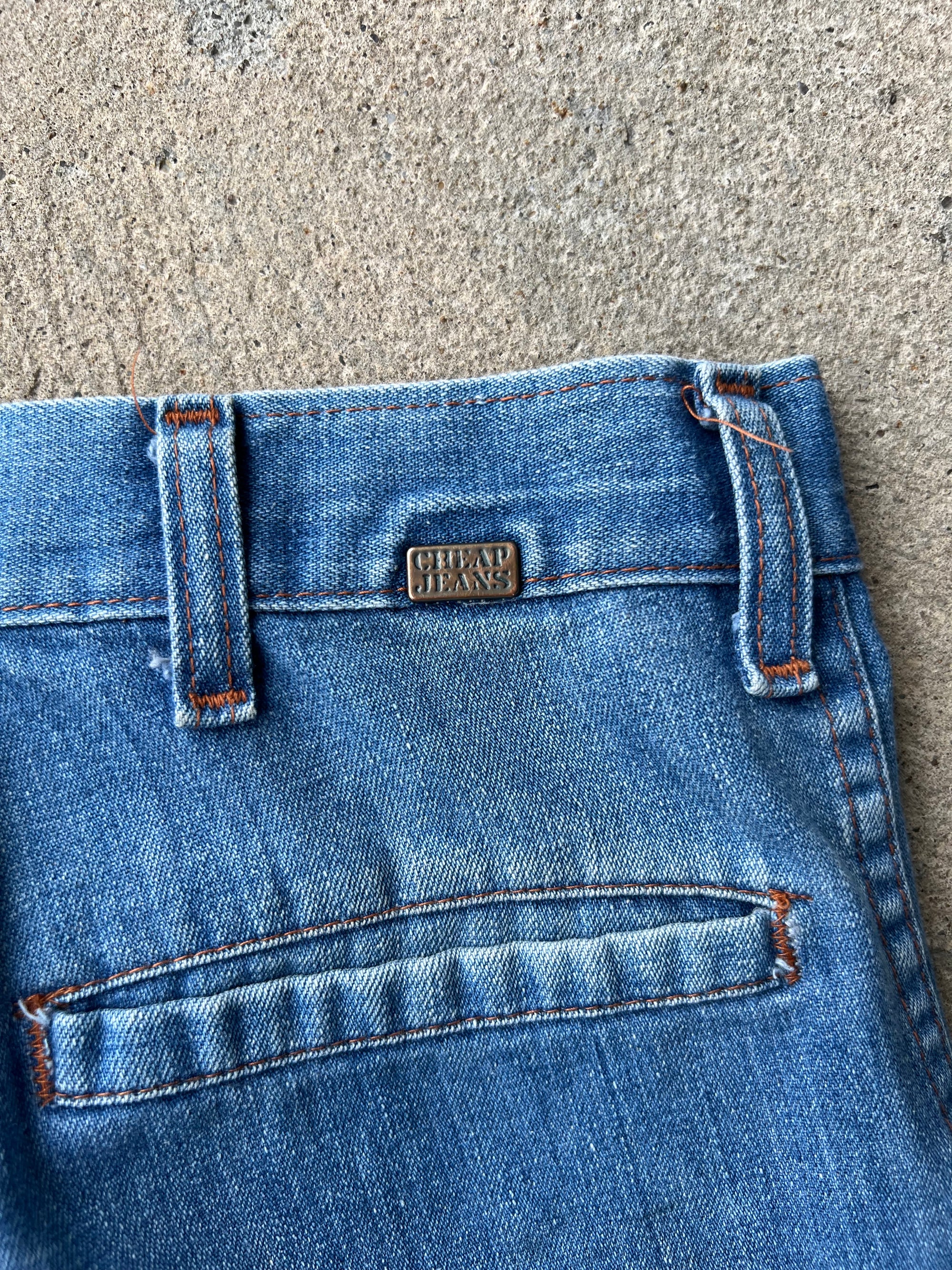 1970s Cheap Jeans Bell Bottom Pants
