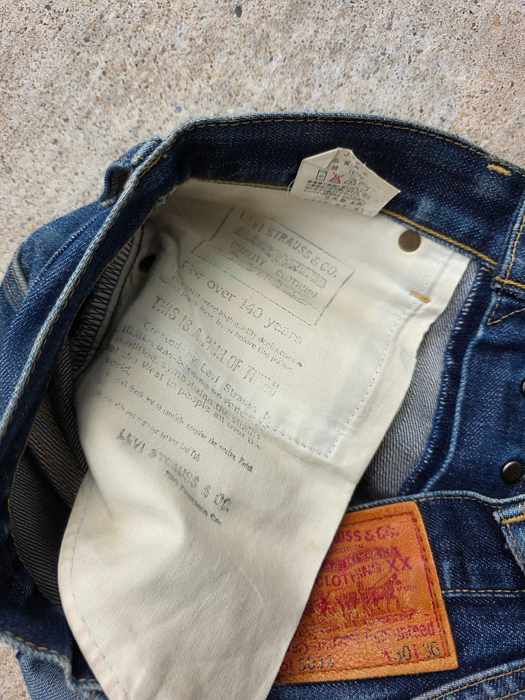 1990s Levis LVC 503B Redline Selvedge Jeans 30