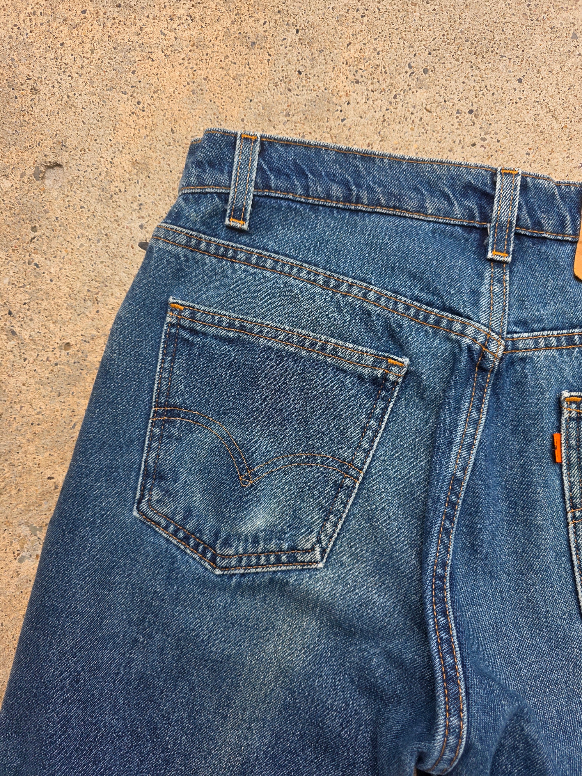 1990s Levis 505 Regular Fit Straight Leg 31x32 Orange Tab