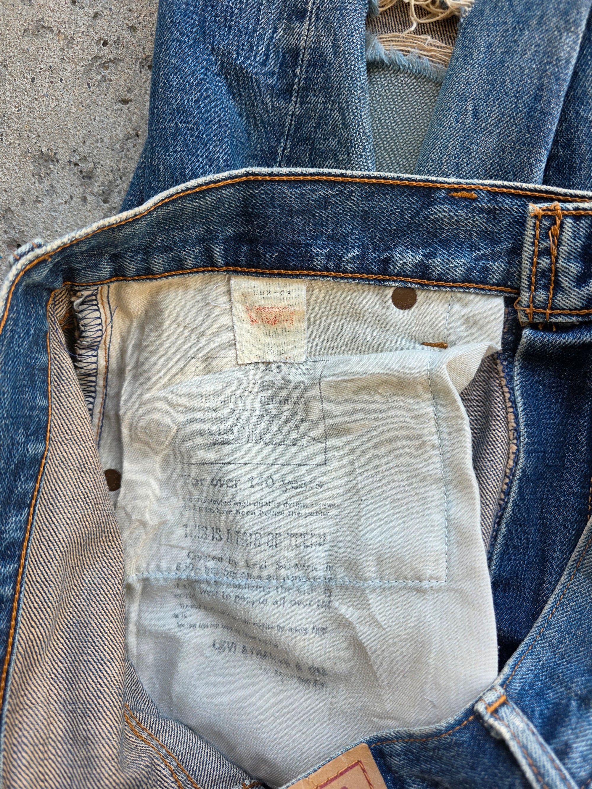 1990s Levis Selvedge Redline Lvc 502xx 33x34