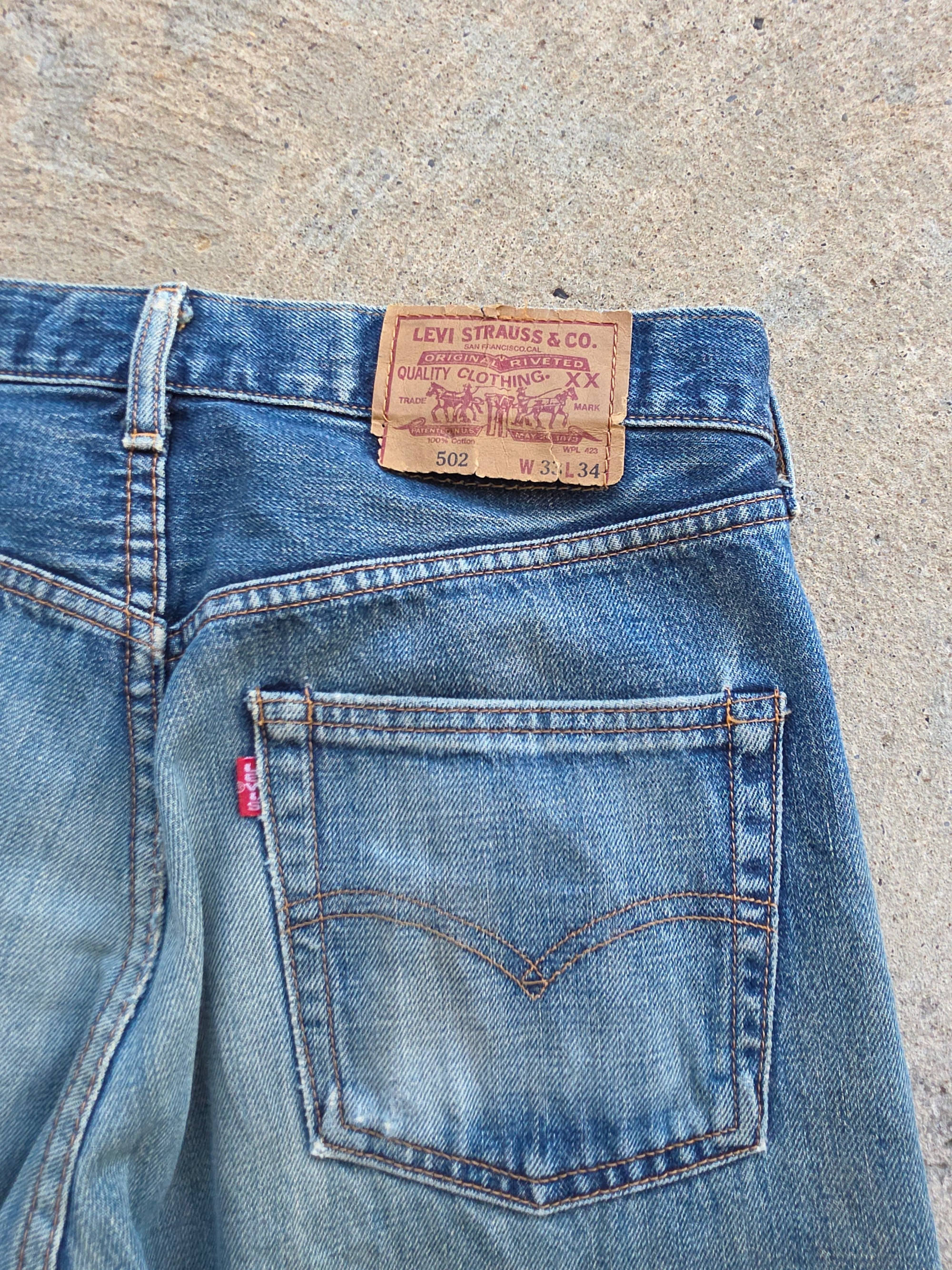1990s Levis Selvedge Redline Lvc 502xx 33x34