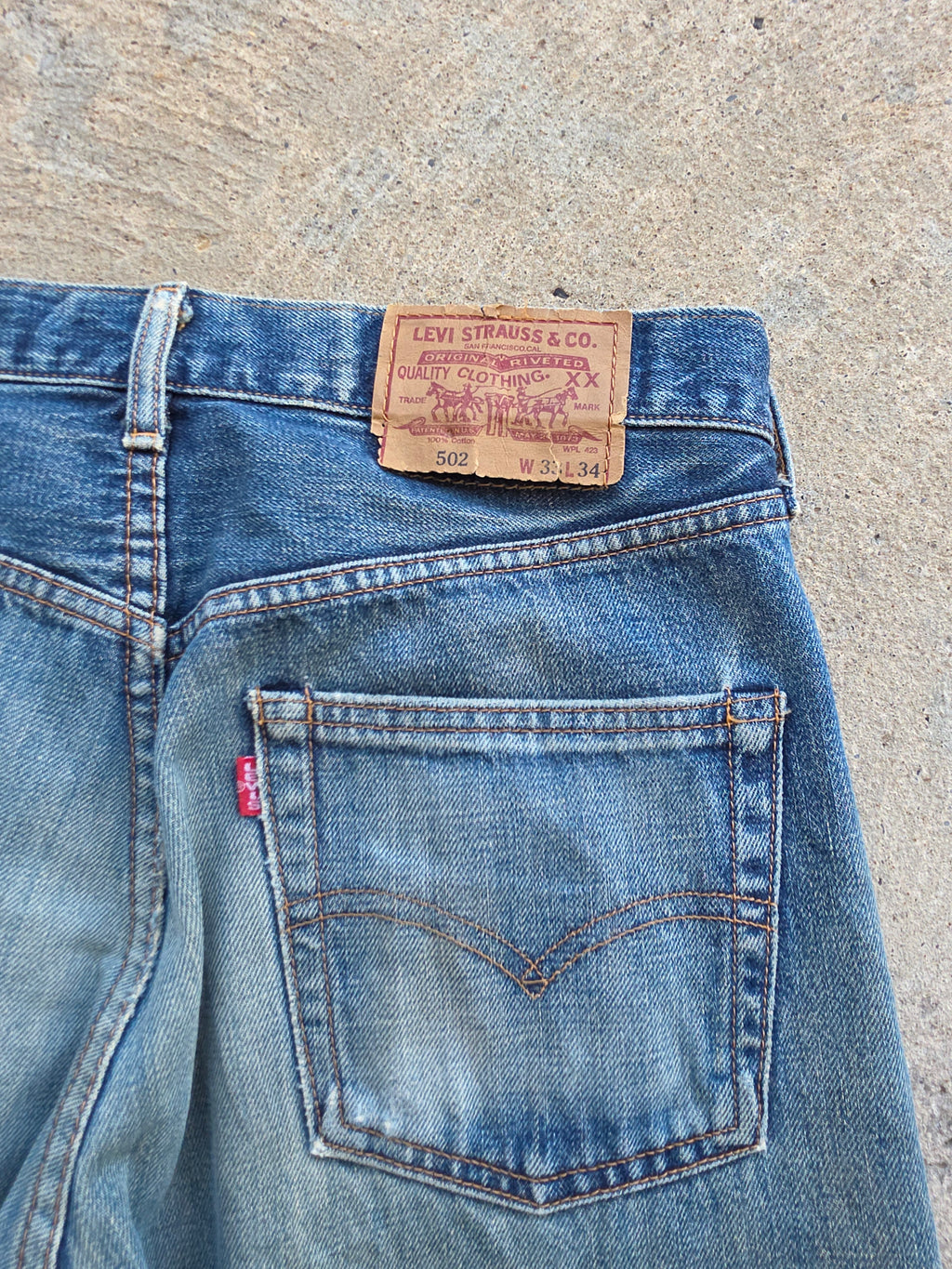 1990s Levis Selvedge Redline Lvc 502xx 33x34