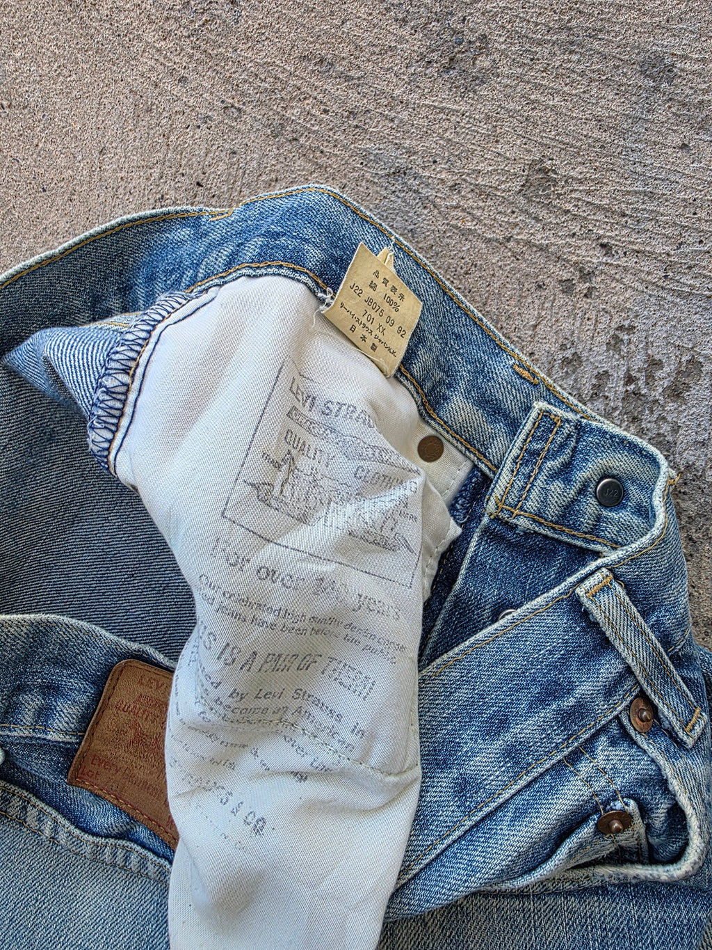 1990s Levis Lvc 701xx Redline Selvedge