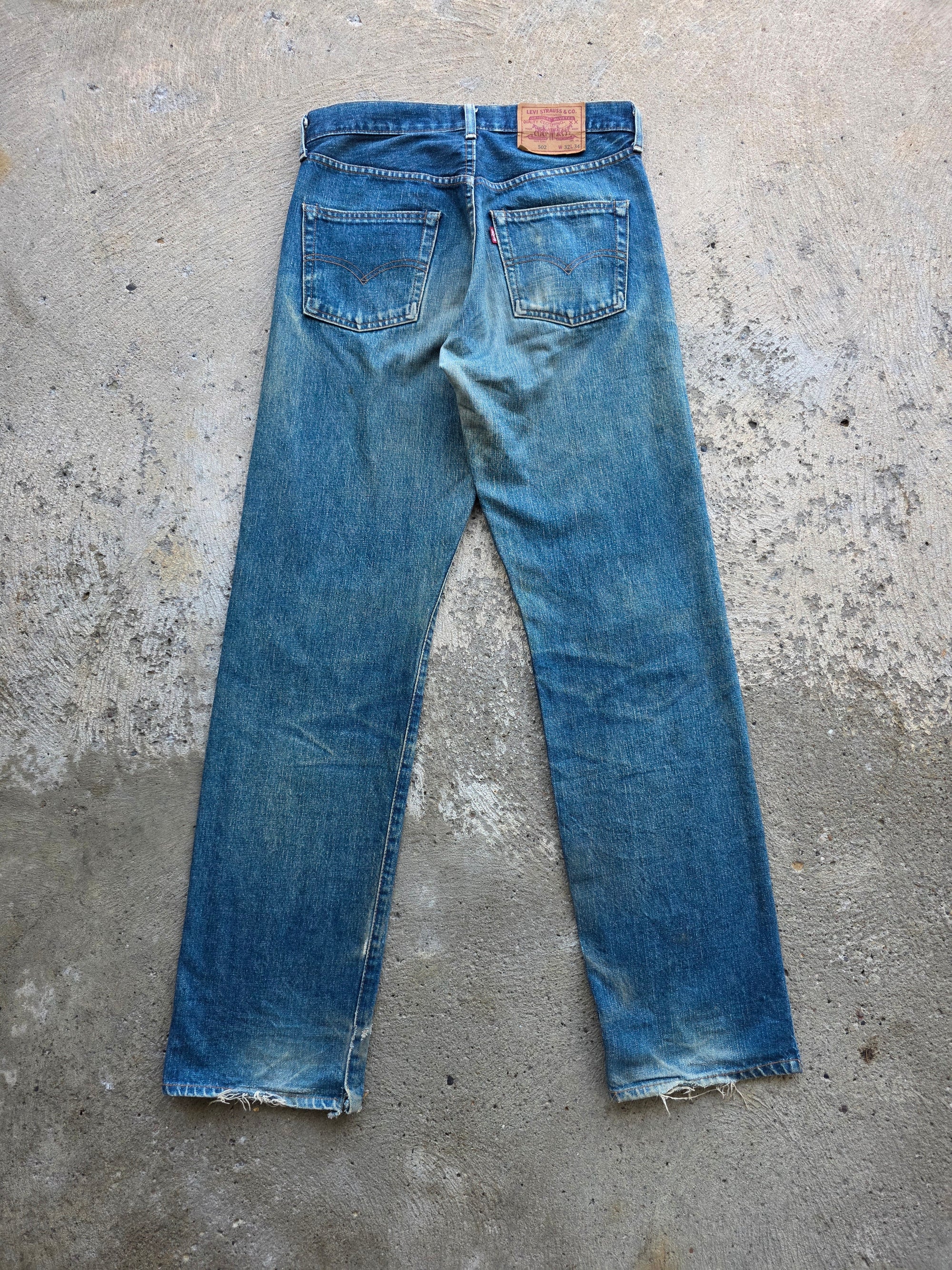 1990s Levis 502 32x34 Redline Selvedge