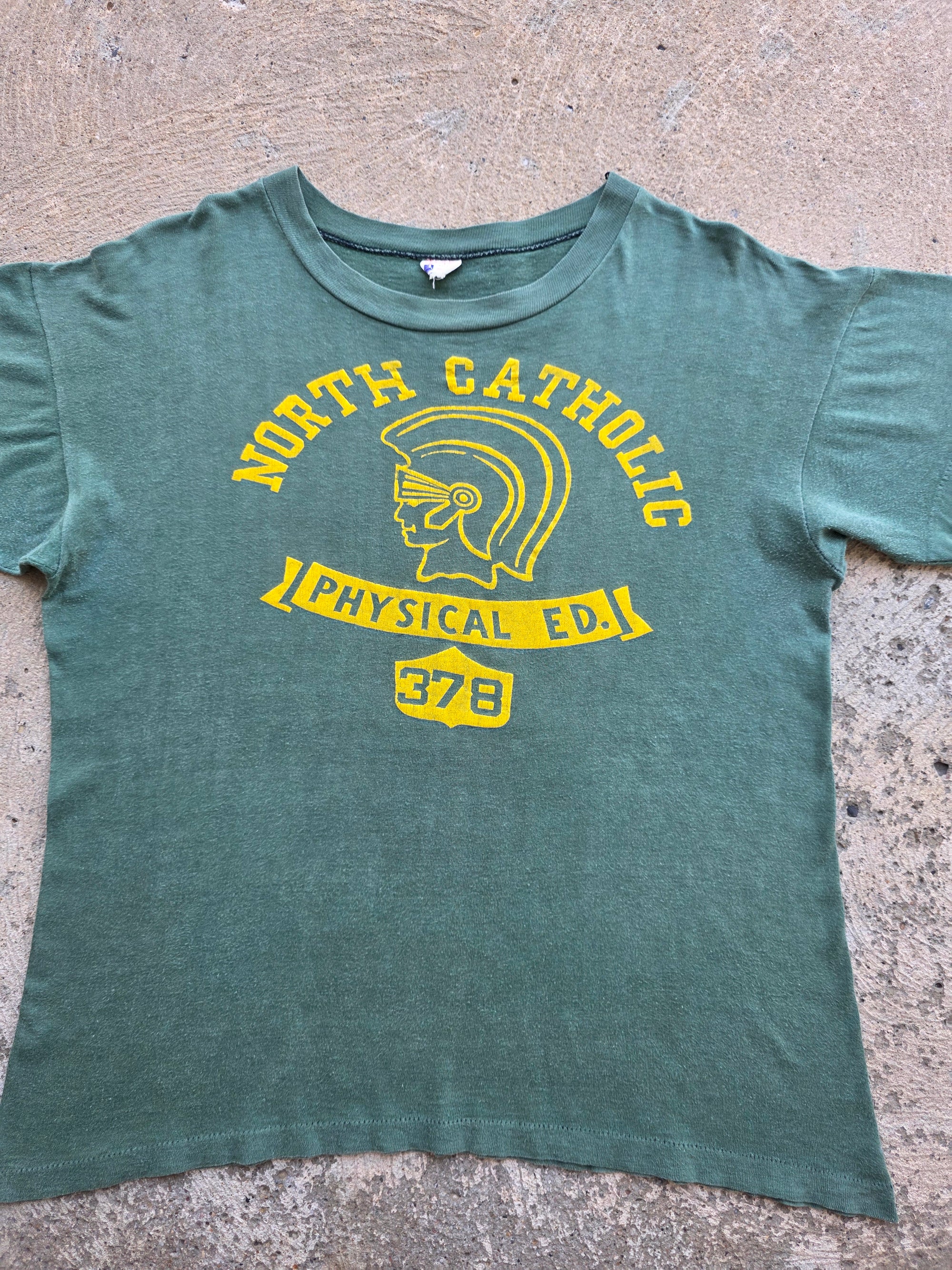 1960s Champion Running Man North Catholic Shirt Large (Shirt only)