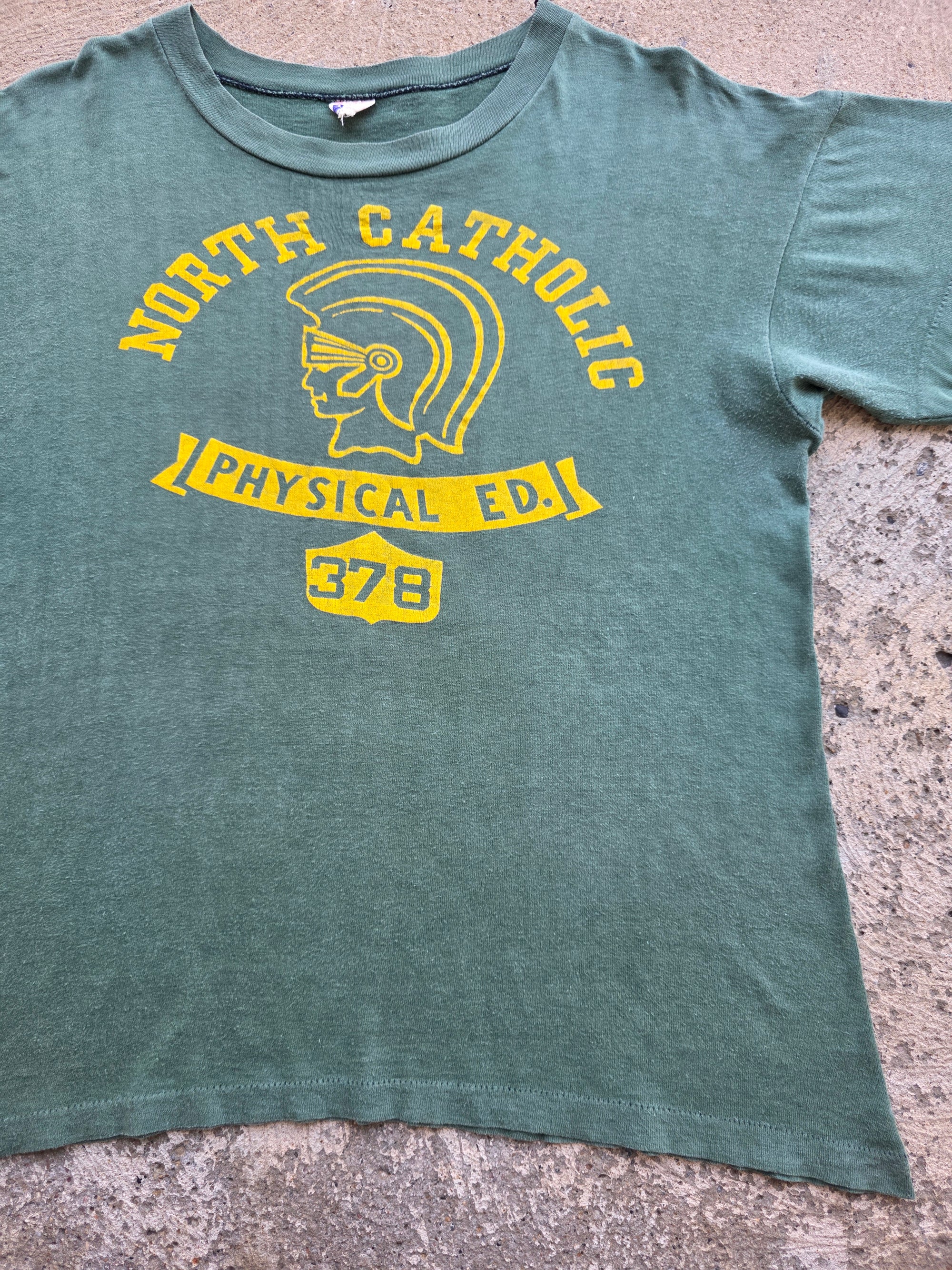 1960s Champion Running Man North Catholic Shirt Large (Shirt only)