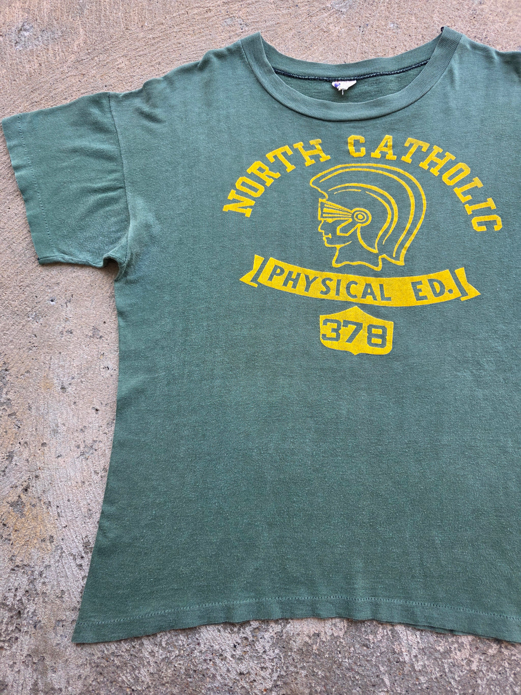 1960s Champion Running Man North Catholic Shirt Large (Shirt only)
