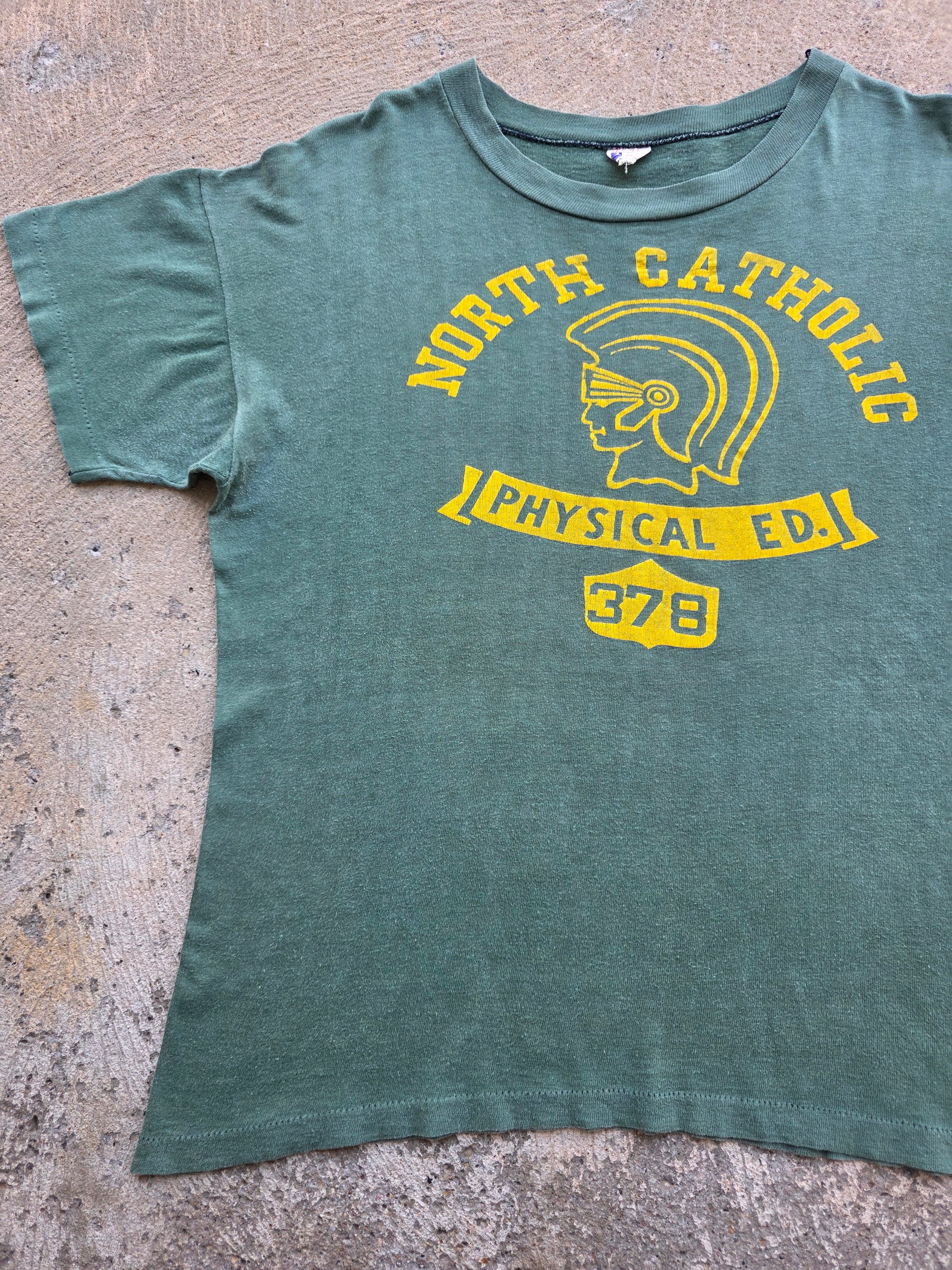 1960s Champion Running Man North Catholic Shirt Large (Shirt only)