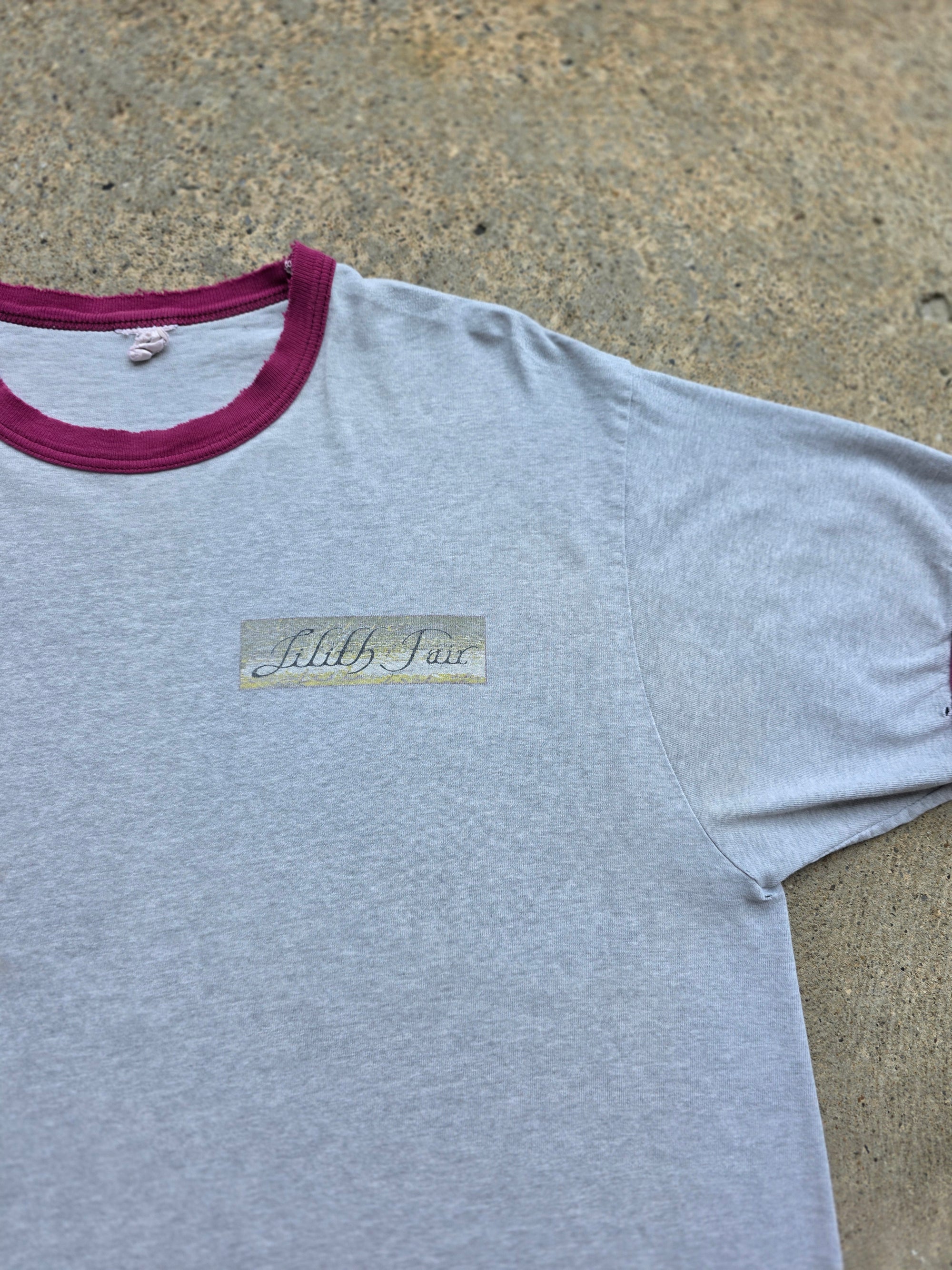 1990s Lilith Fair Ringer Shirt XL