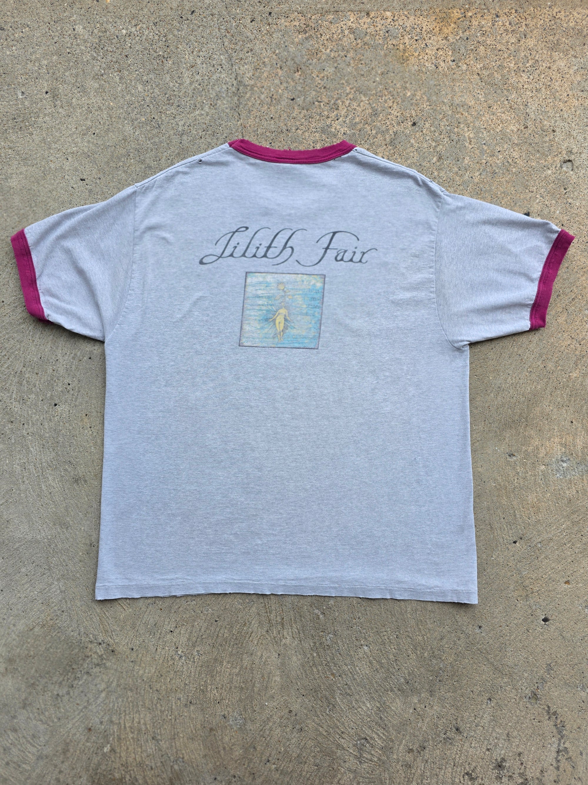 1990s Lilith Fair Ringer Shirt XL