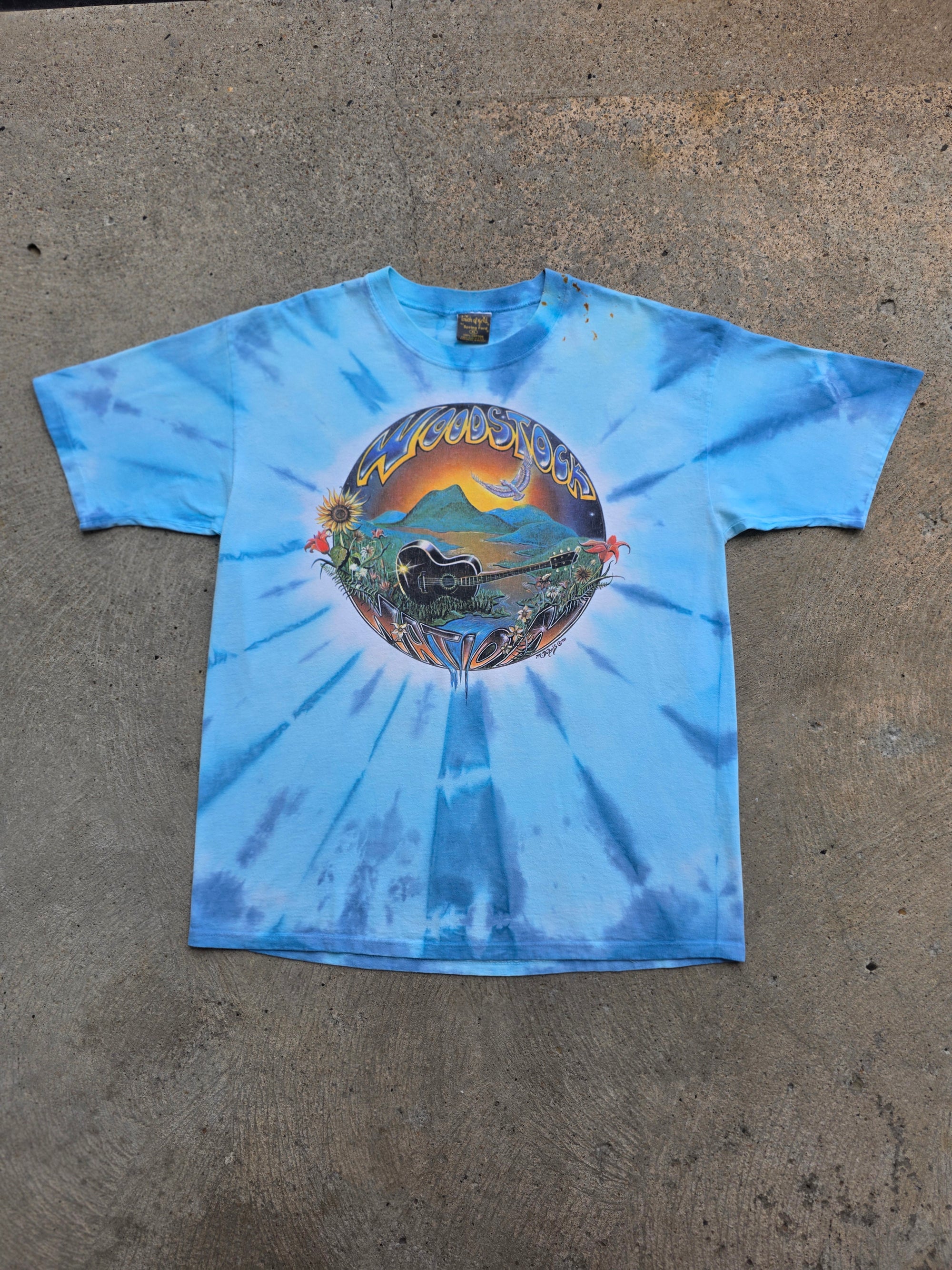 1989 Woodstock Mike Dubois Art Shirt XL