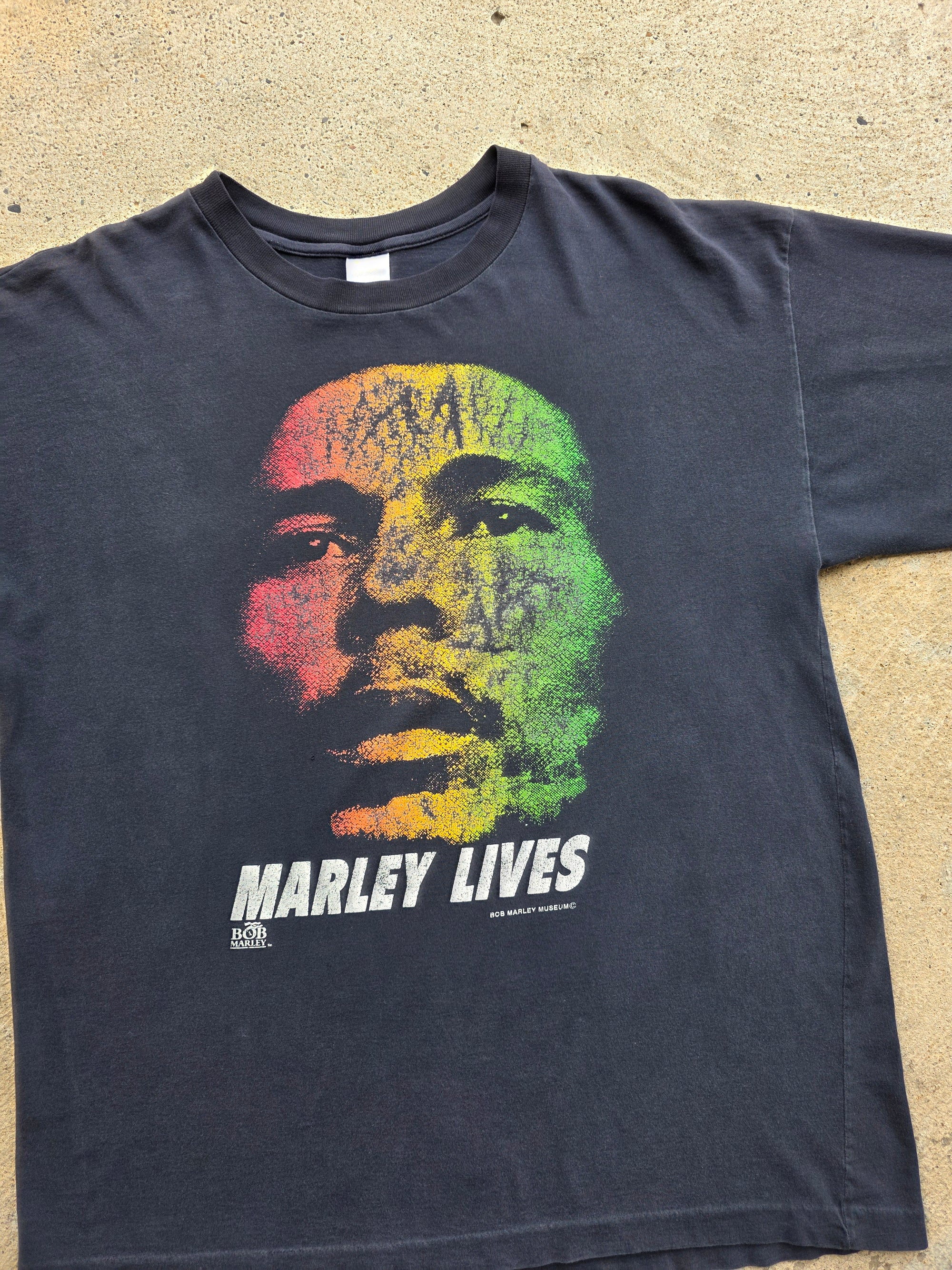 1990s Bob Marley "Marley Lives" Shirt XL