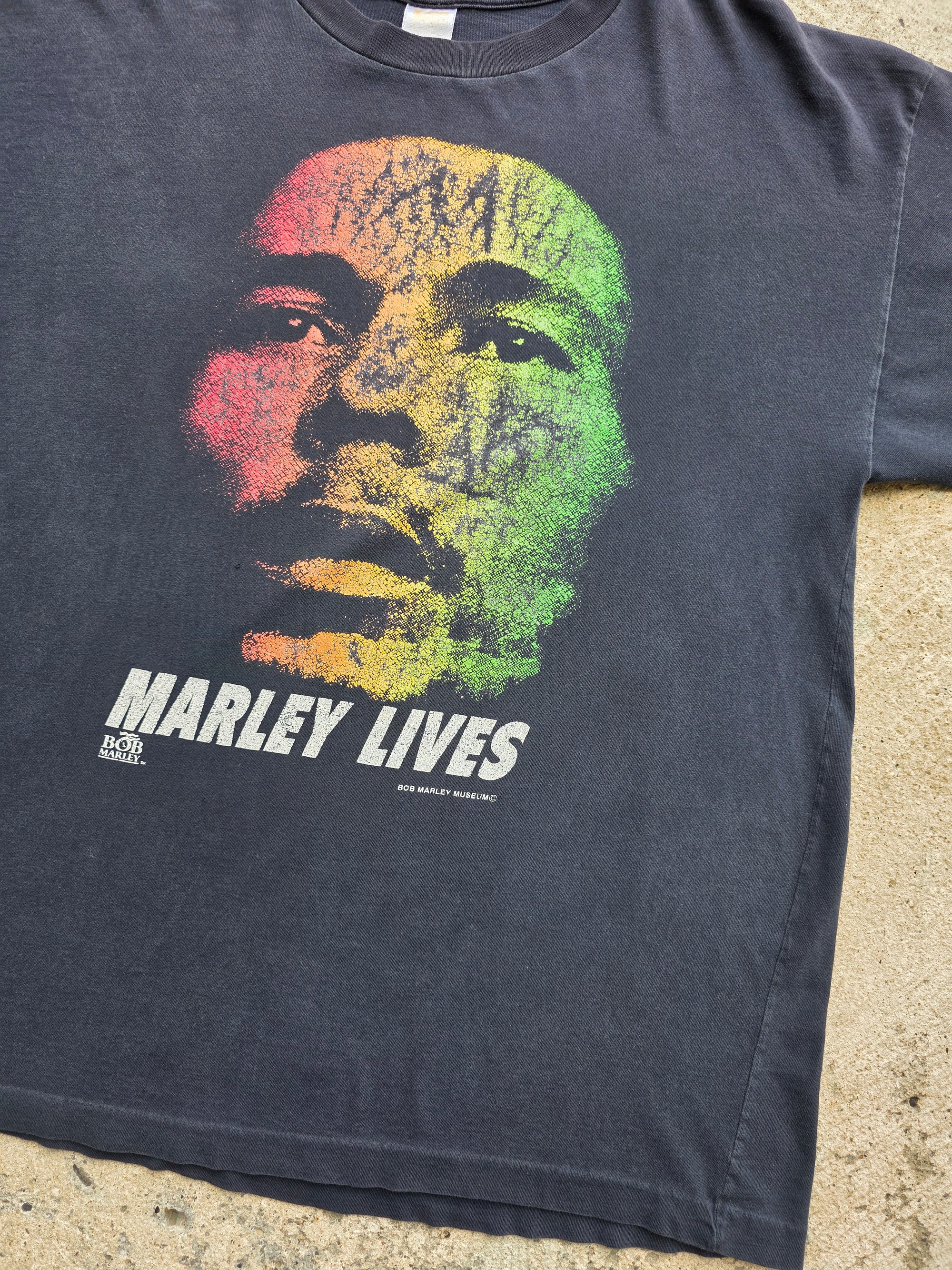 1990s Bob Marley "Marley Lives" Shirt XL