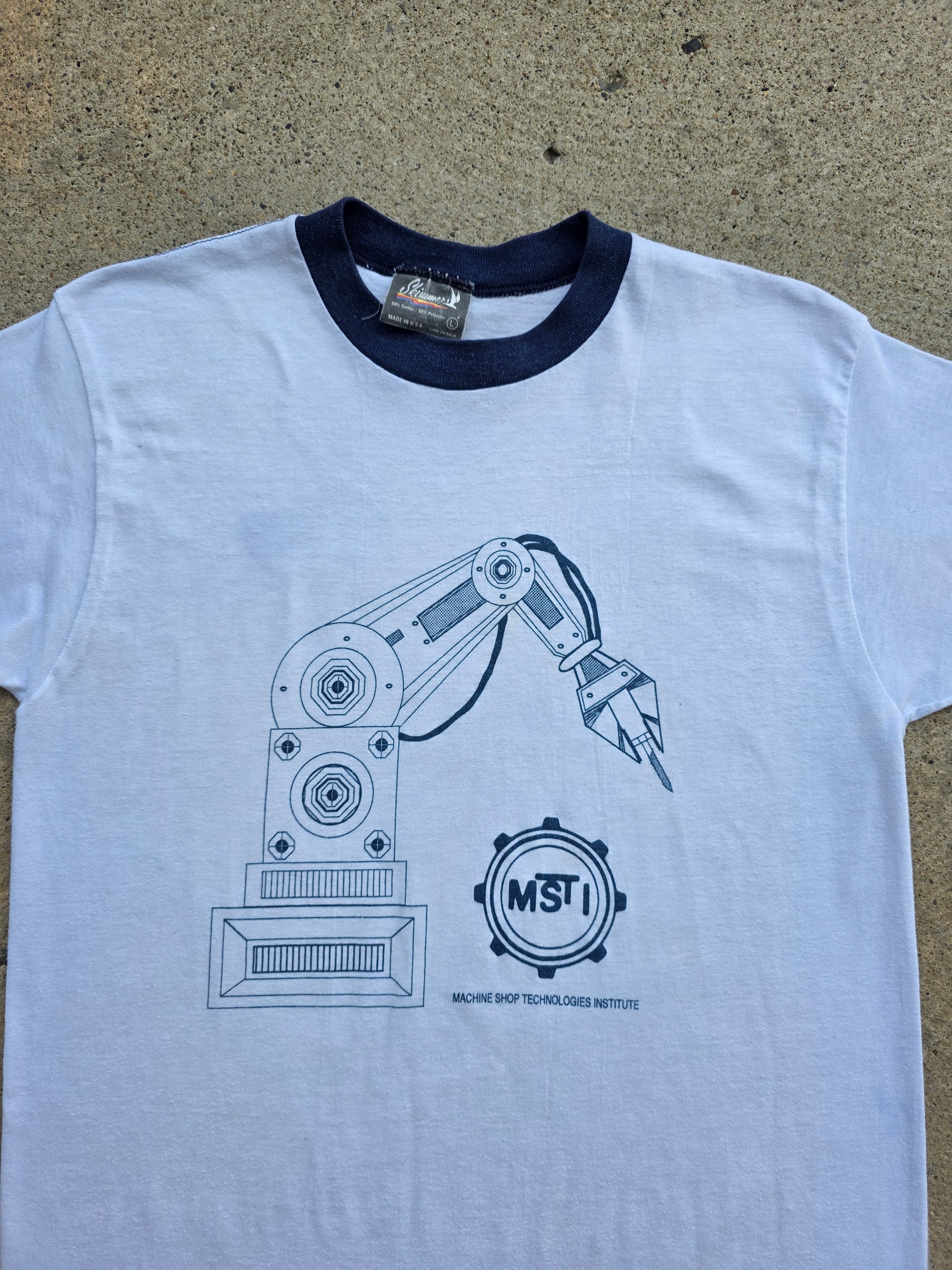1980s Machine Shop Technologies Institute Ringer Shirt Large
