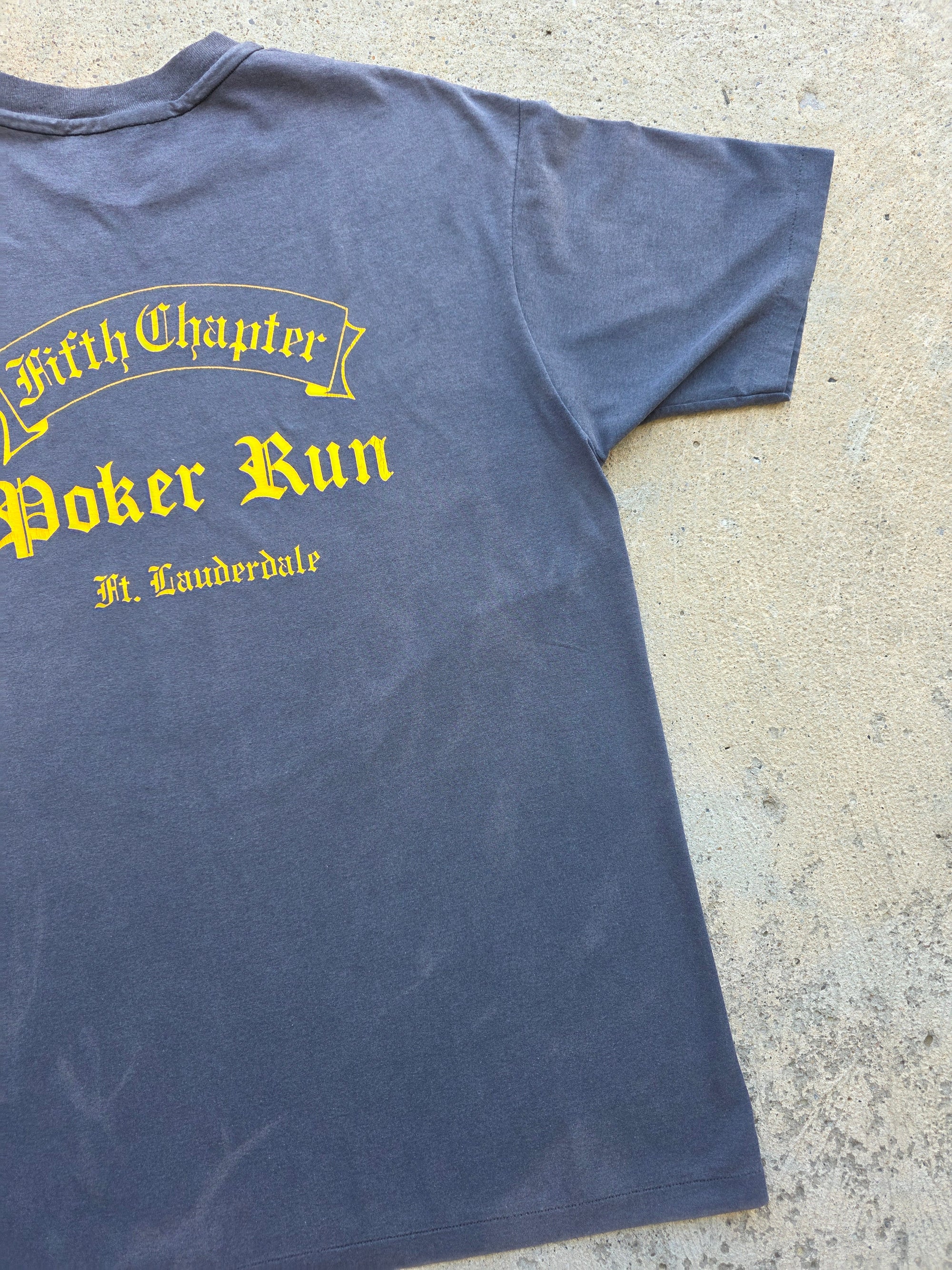 1980s Fifth Chapter MC Poker Run Ft Lauderdale Shirt XL