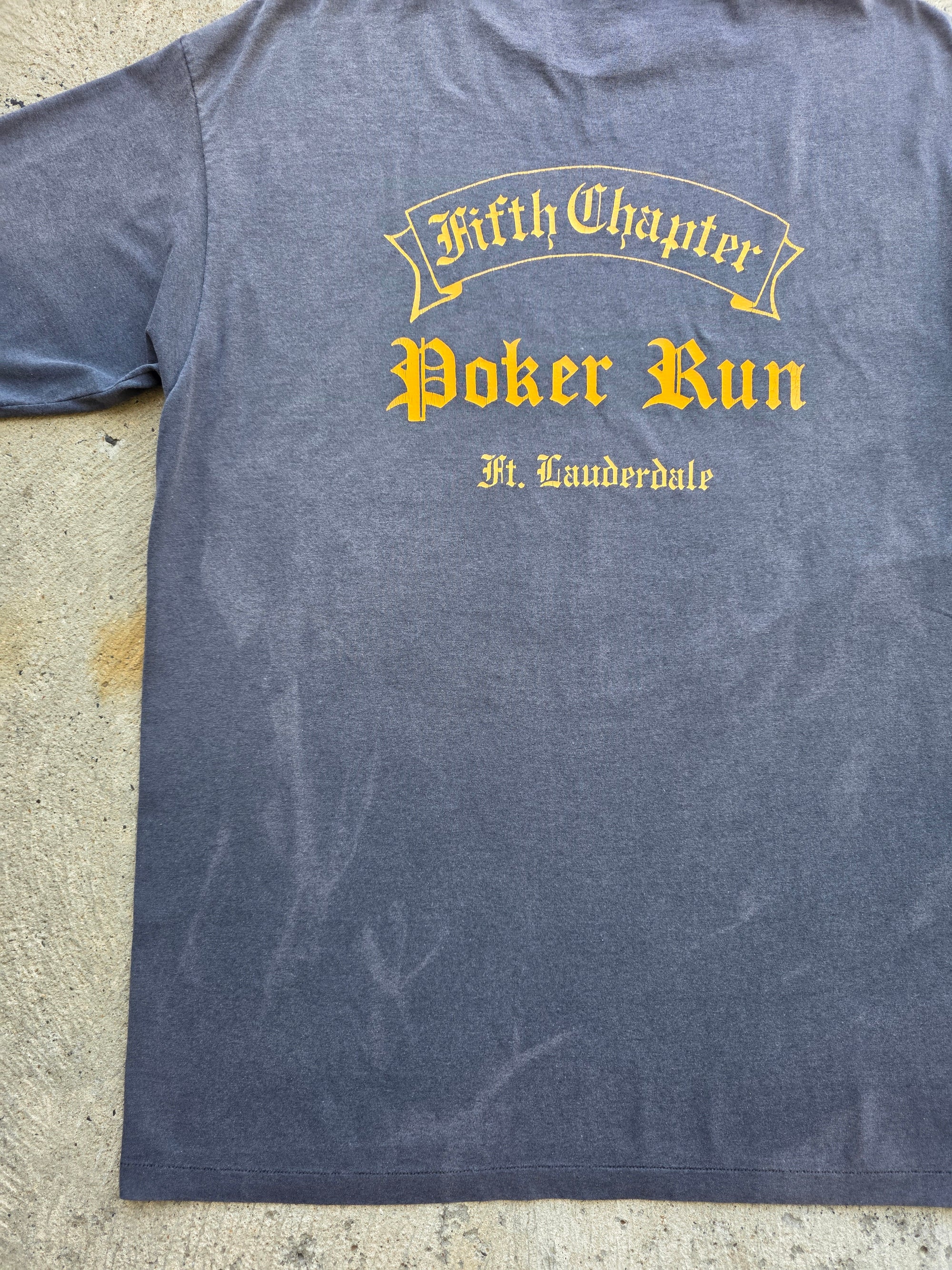 1980s Fifth Chapter MC Poker Run Ft Lauderdale Shirt XL