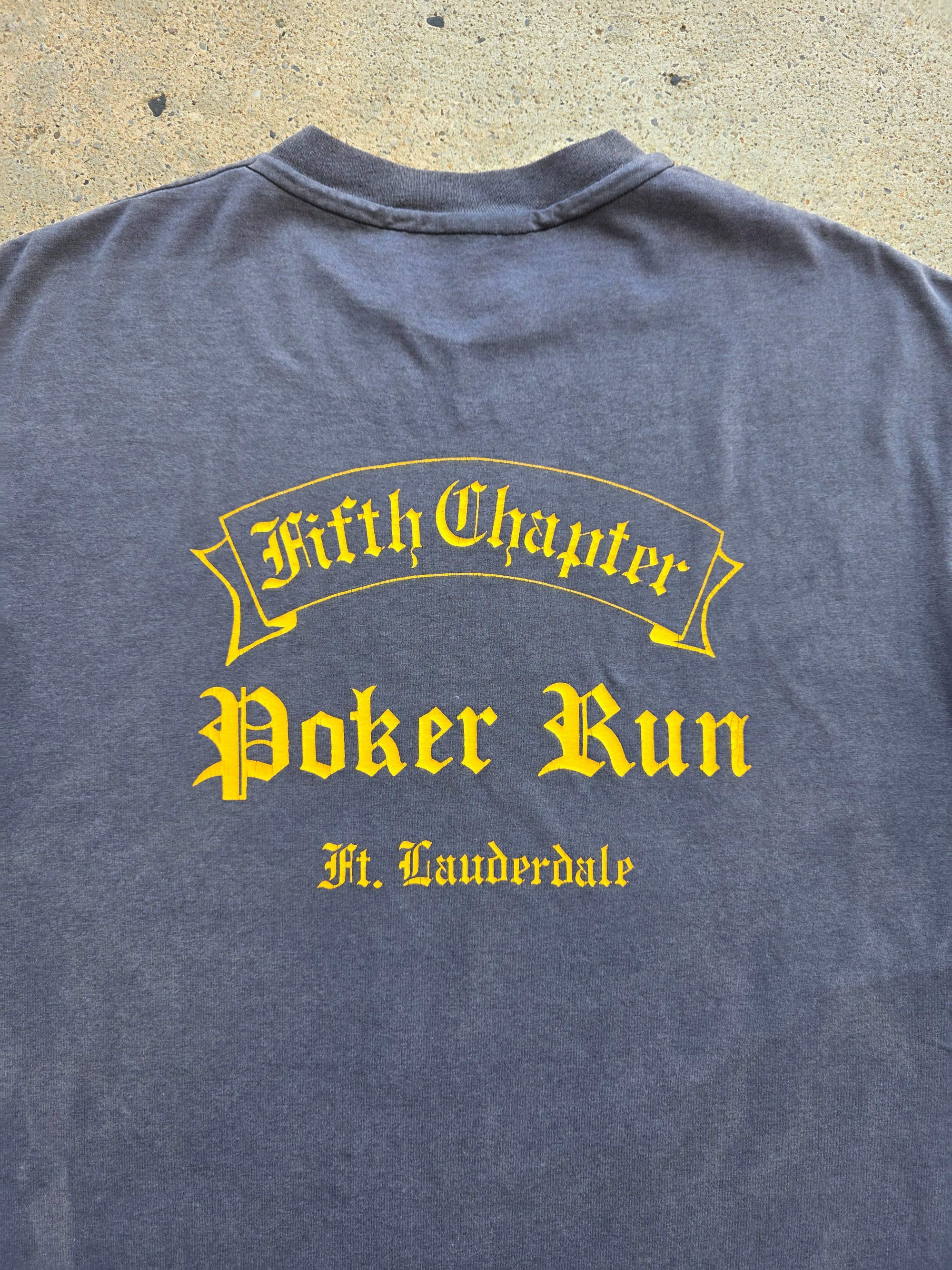 1980s Fifth Chapter MC Poker Run Ft Lauderdale Shirt XL