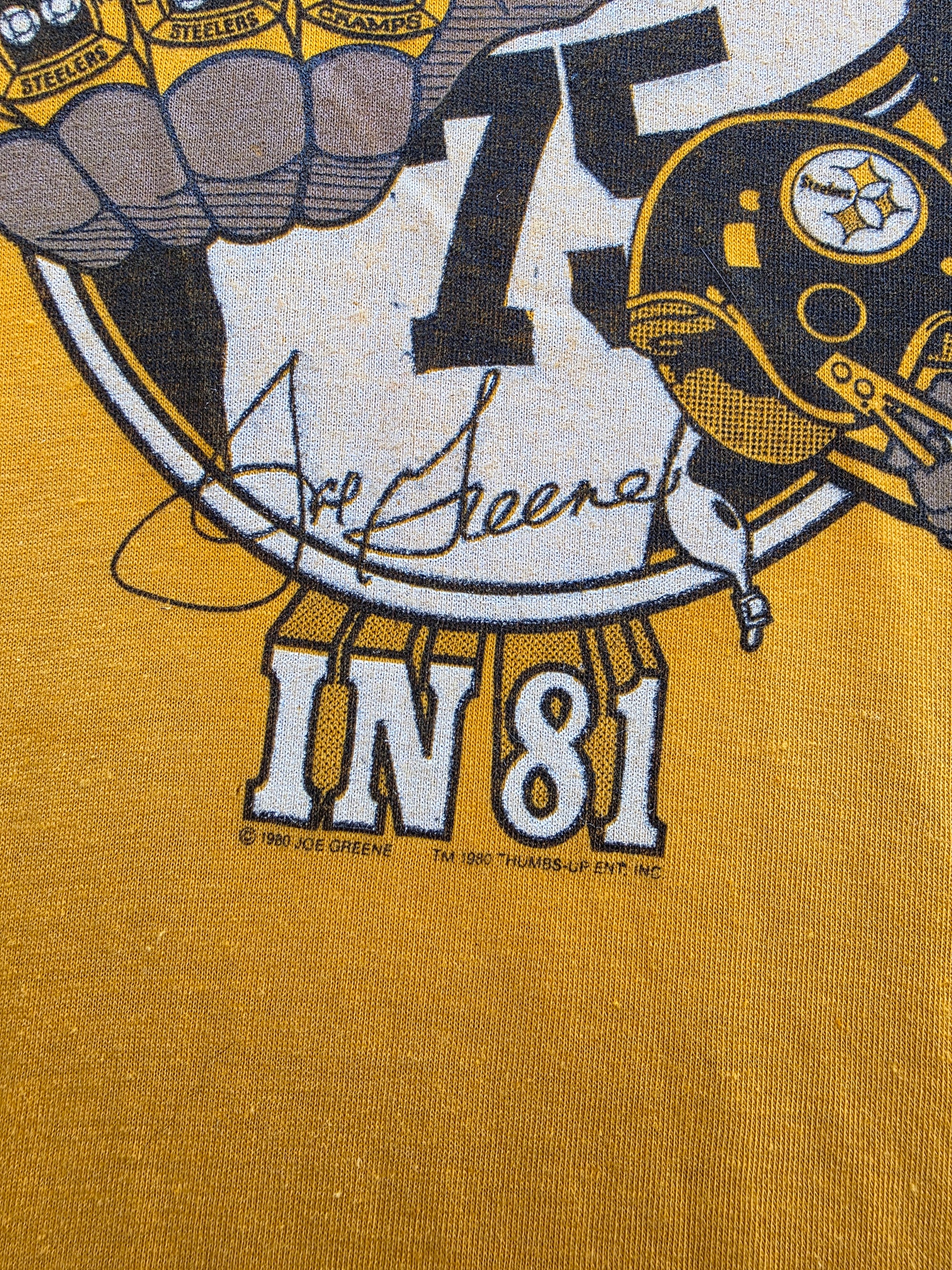 1981 "One For The Thumb" Mean Joe Greene Shirt Large
