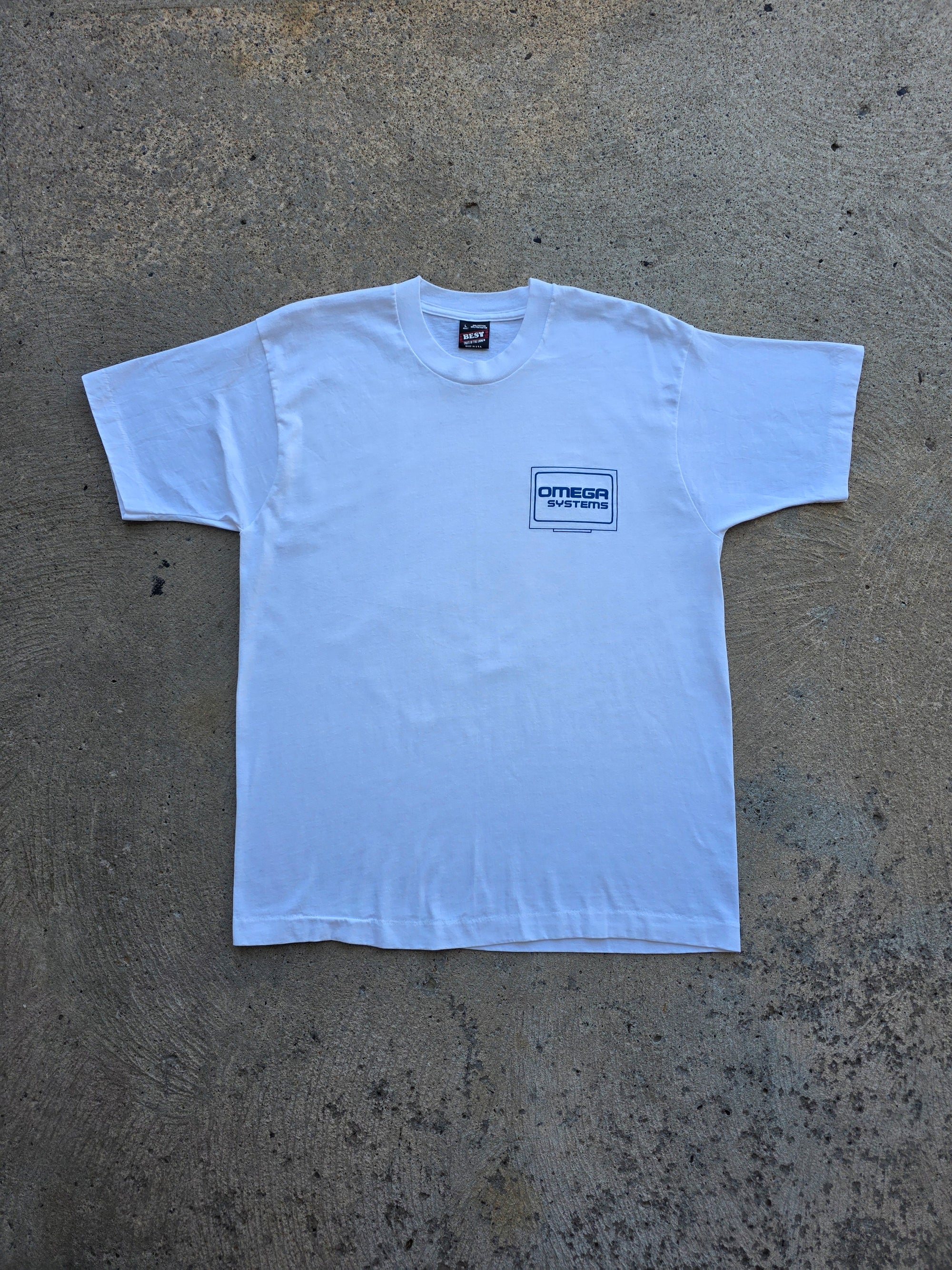 1990s Omega Systems Tech Shirt Large
