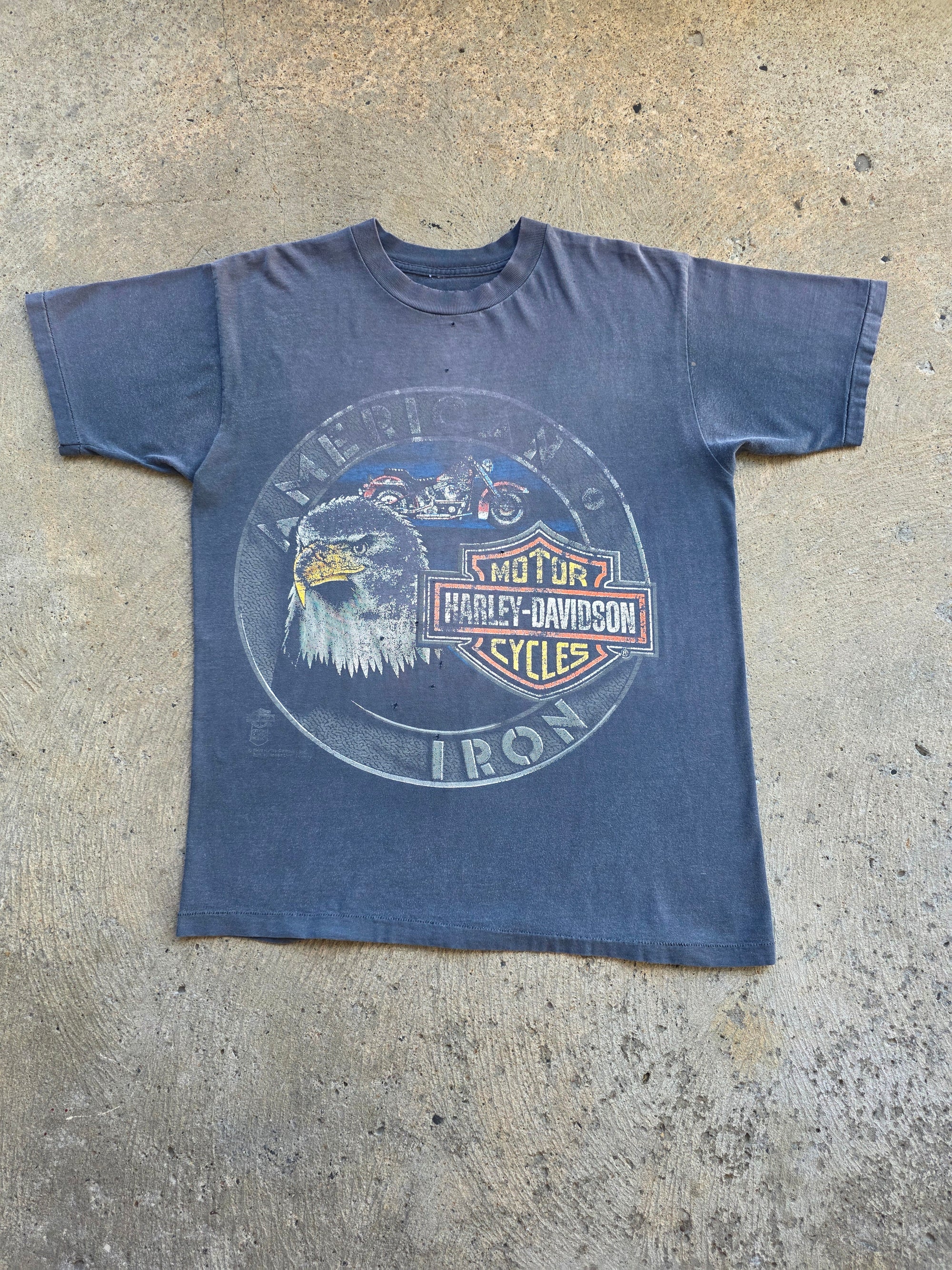 1980s Harley Davidson "American Iron" Shirt XL