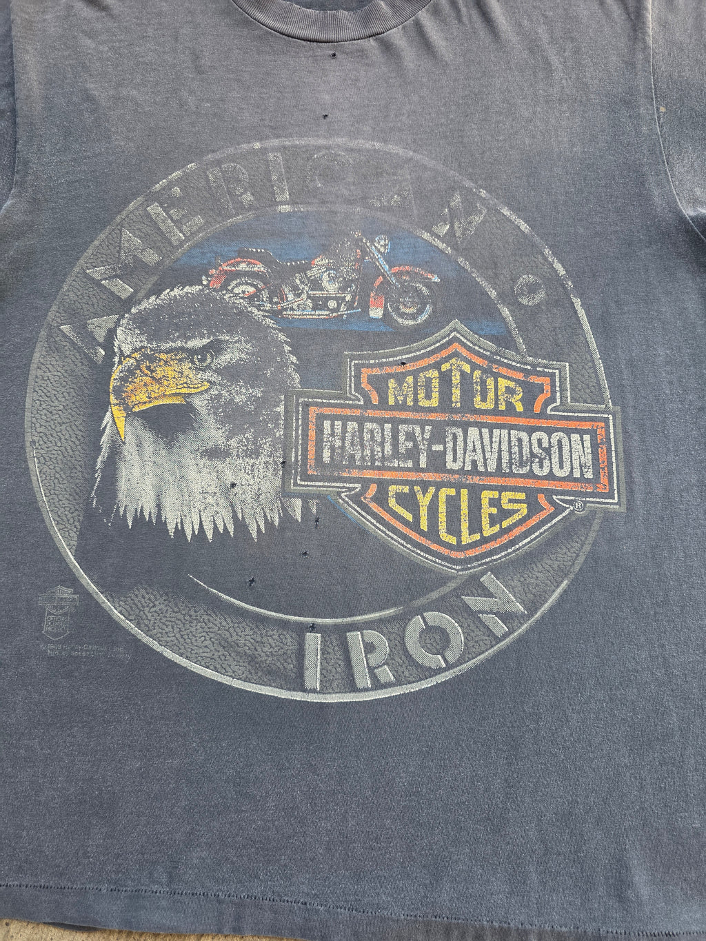 1980s Harley Davidson "American Iron" Shirt XL