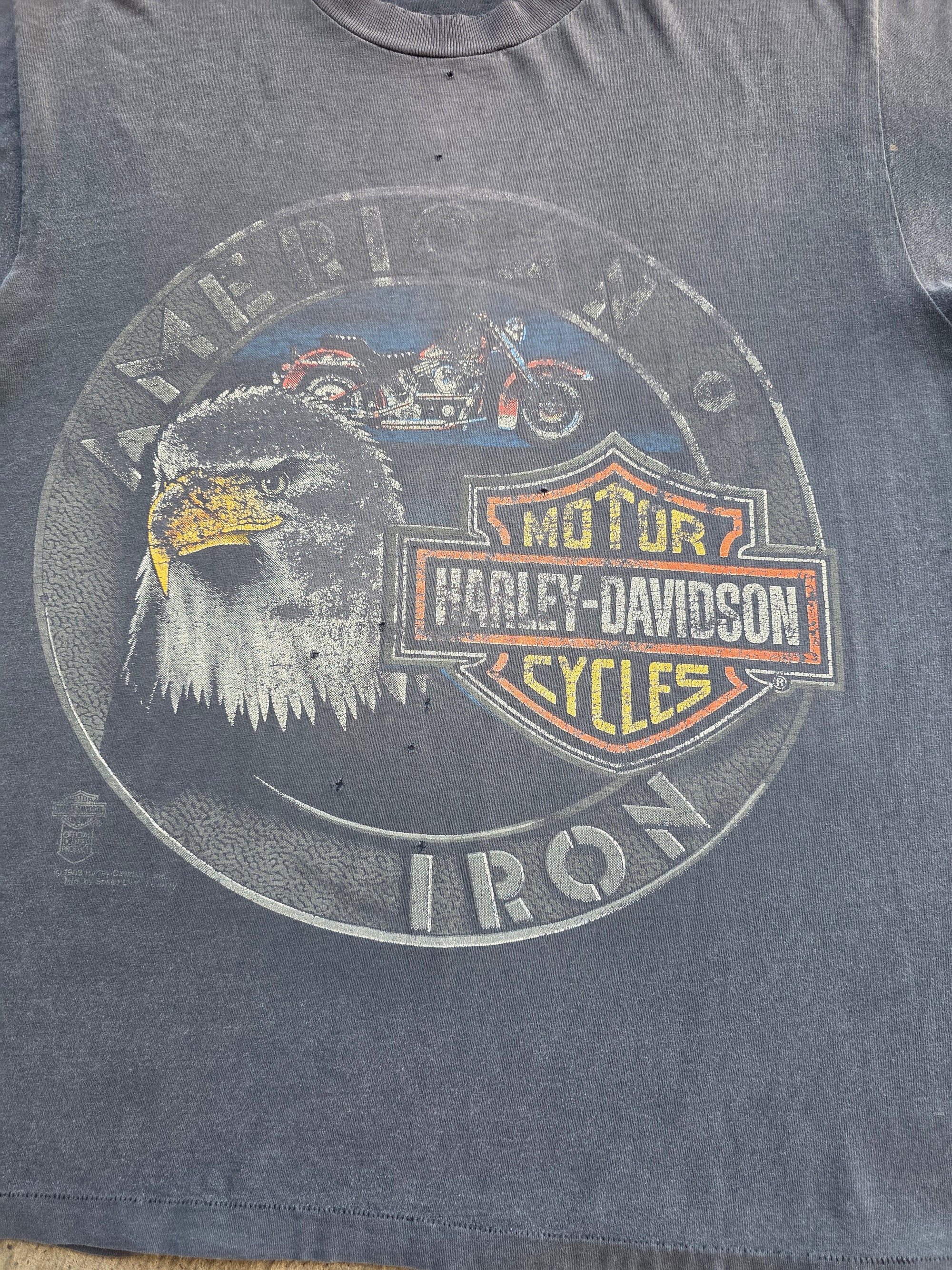 1980s Harley Davidson "American Iron" Shirt XL
