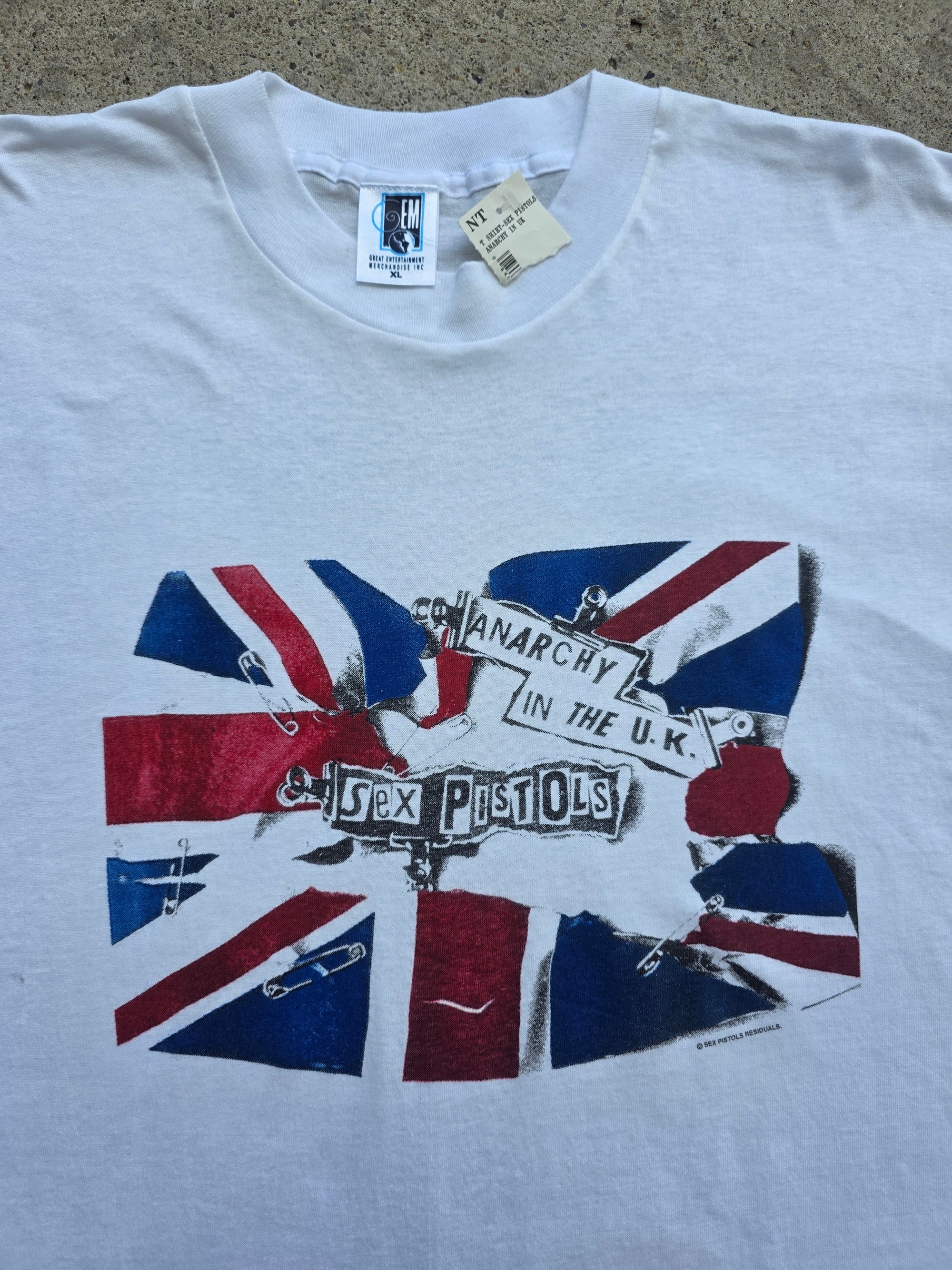 1990s Sex Pistols "Anarchy In The UK" Deadstock Shirt XL