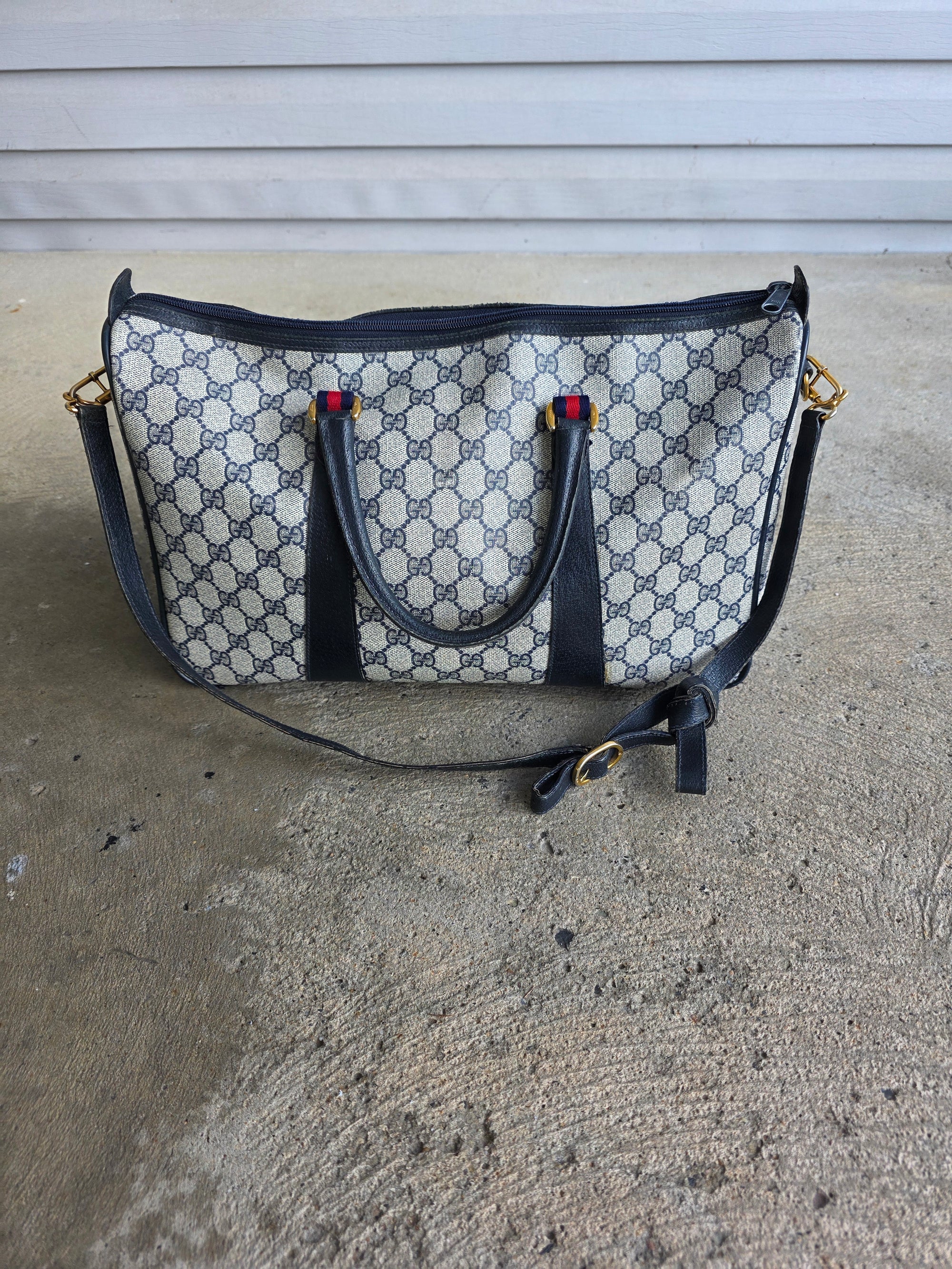 1970s Gucci Navy Bag