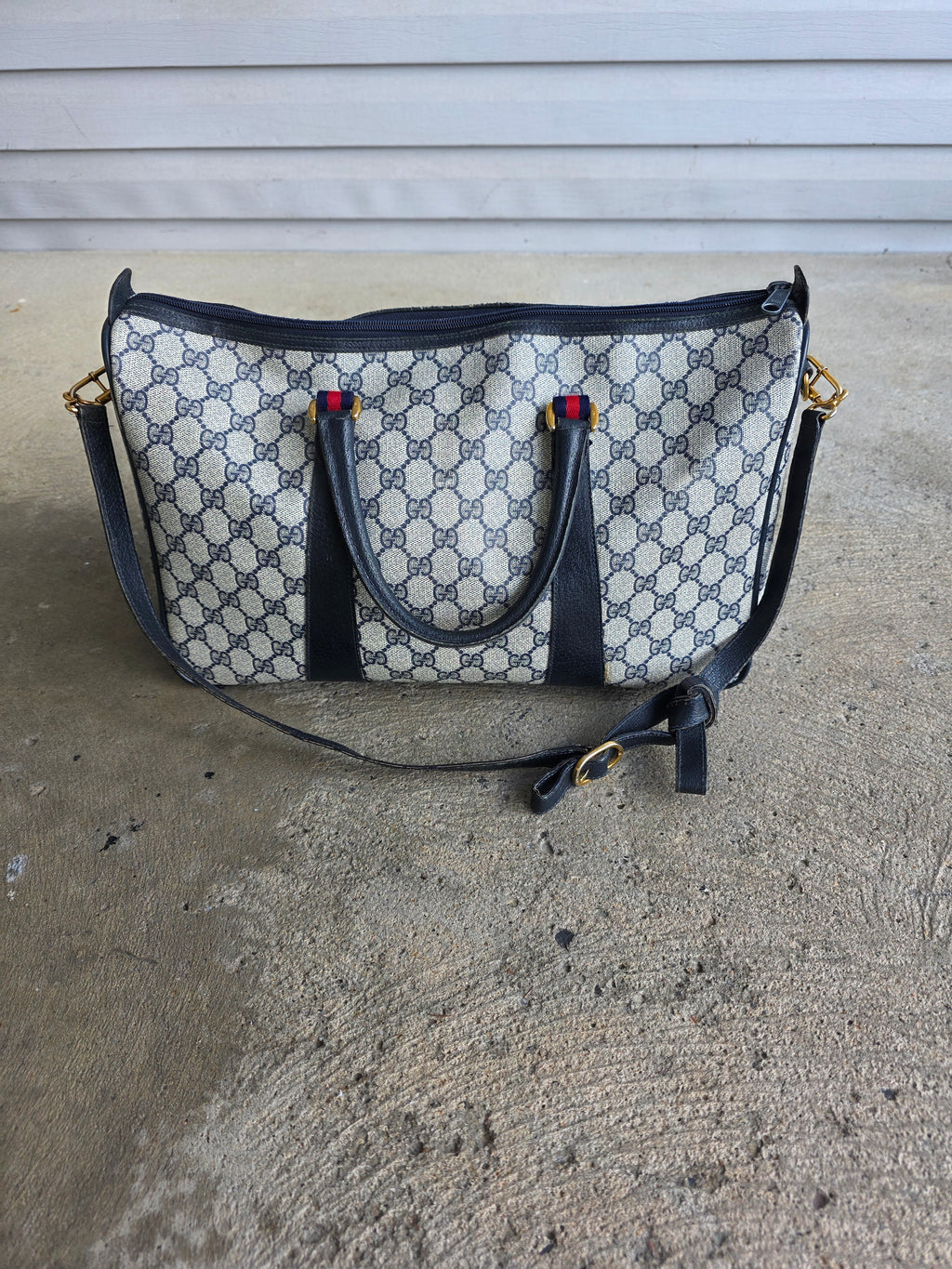 1970s Gucci Navy Bag