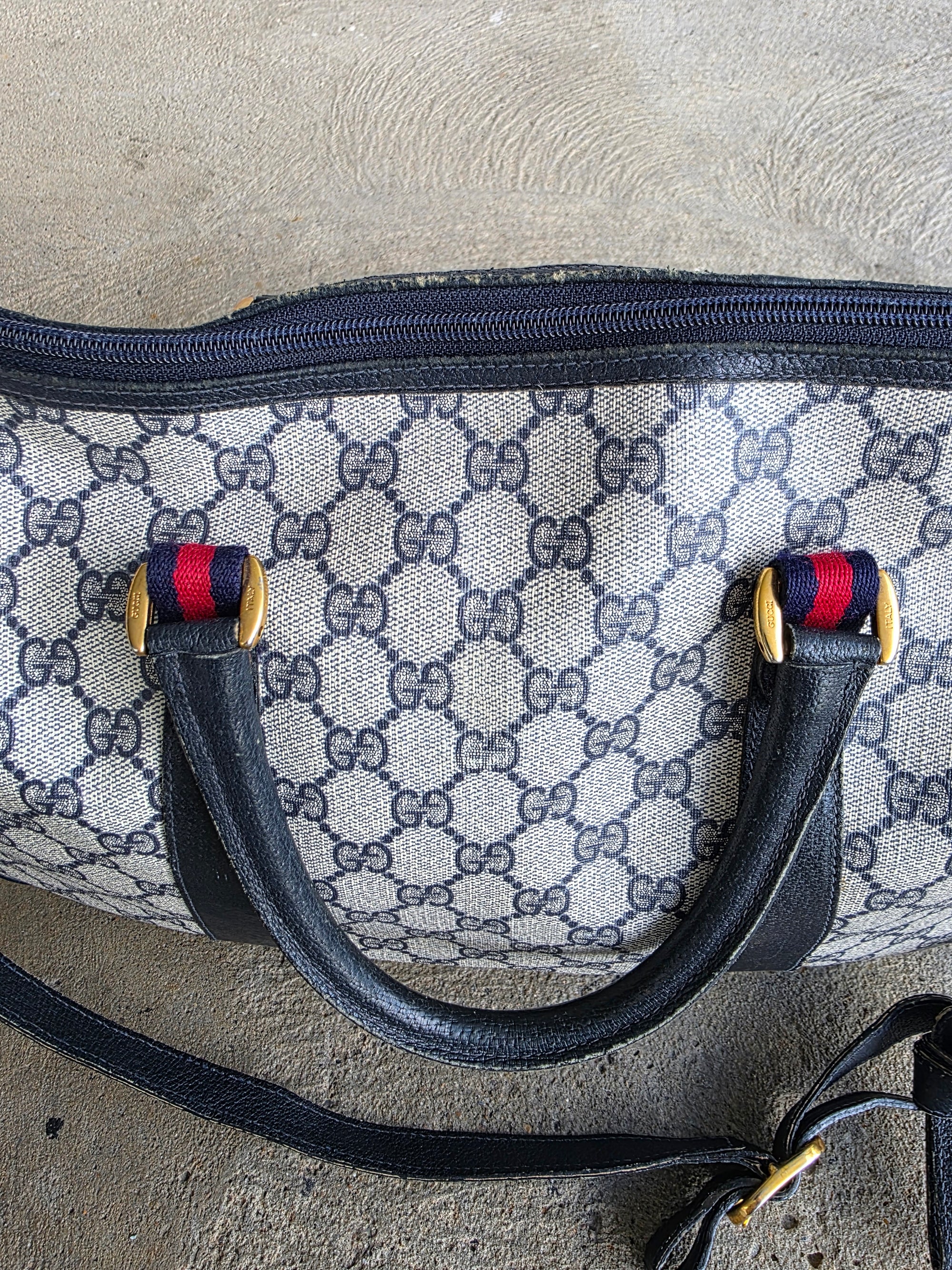 1970s Gucci Navy Bag