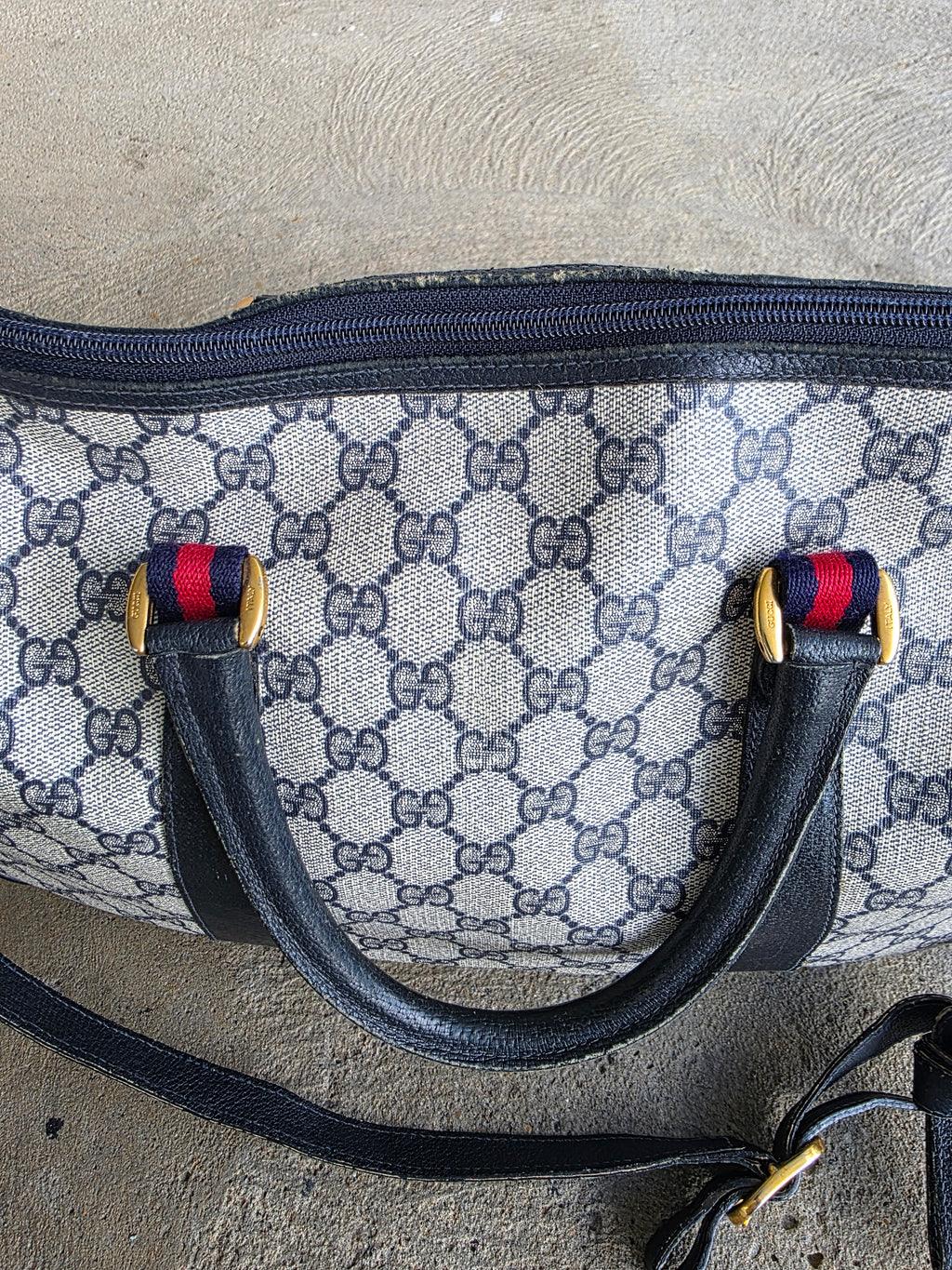 1970s Gucci Navy Bag
