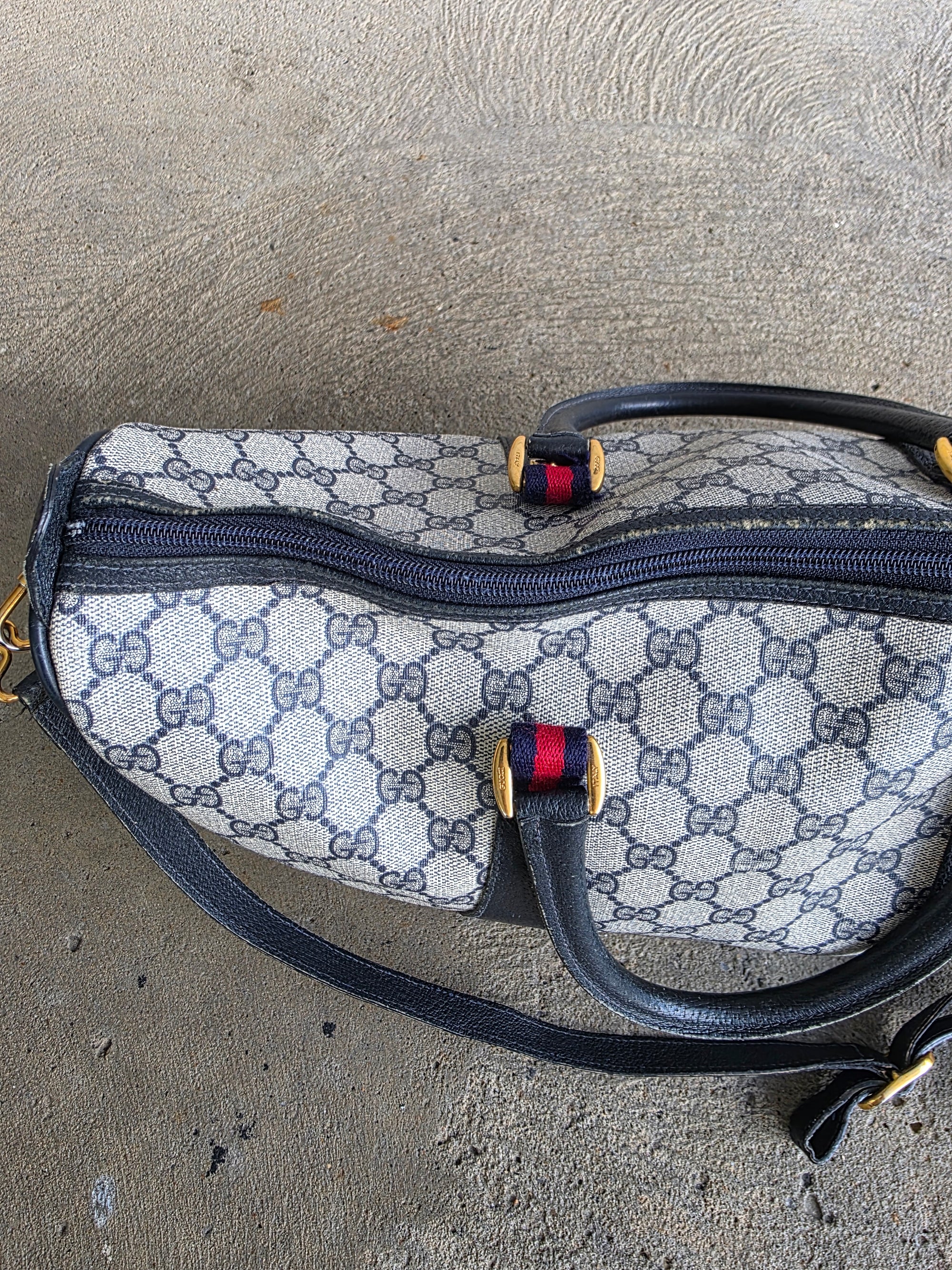 1970s Gucci Navy Bag