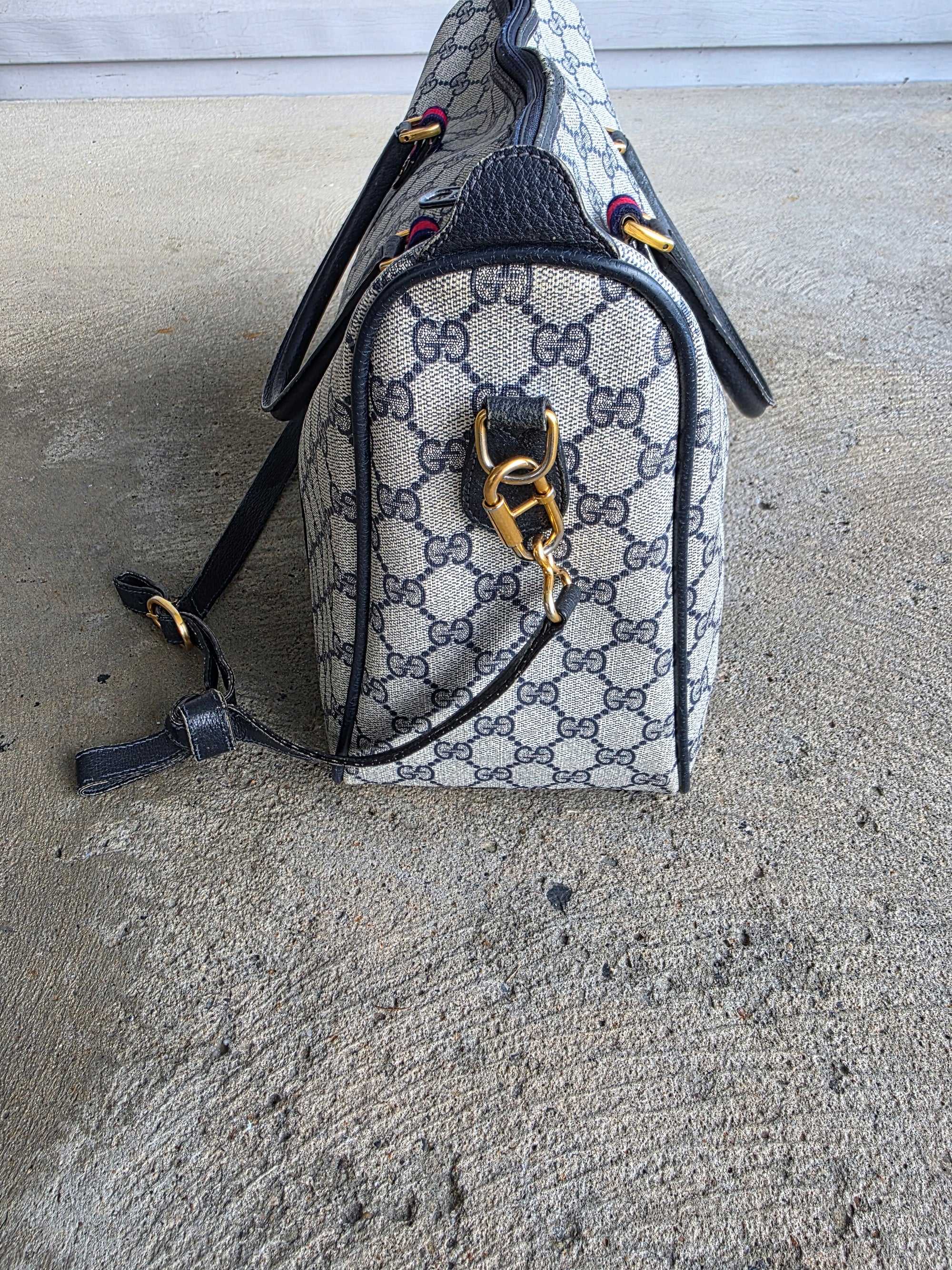 1970s Gucci Navy Bag