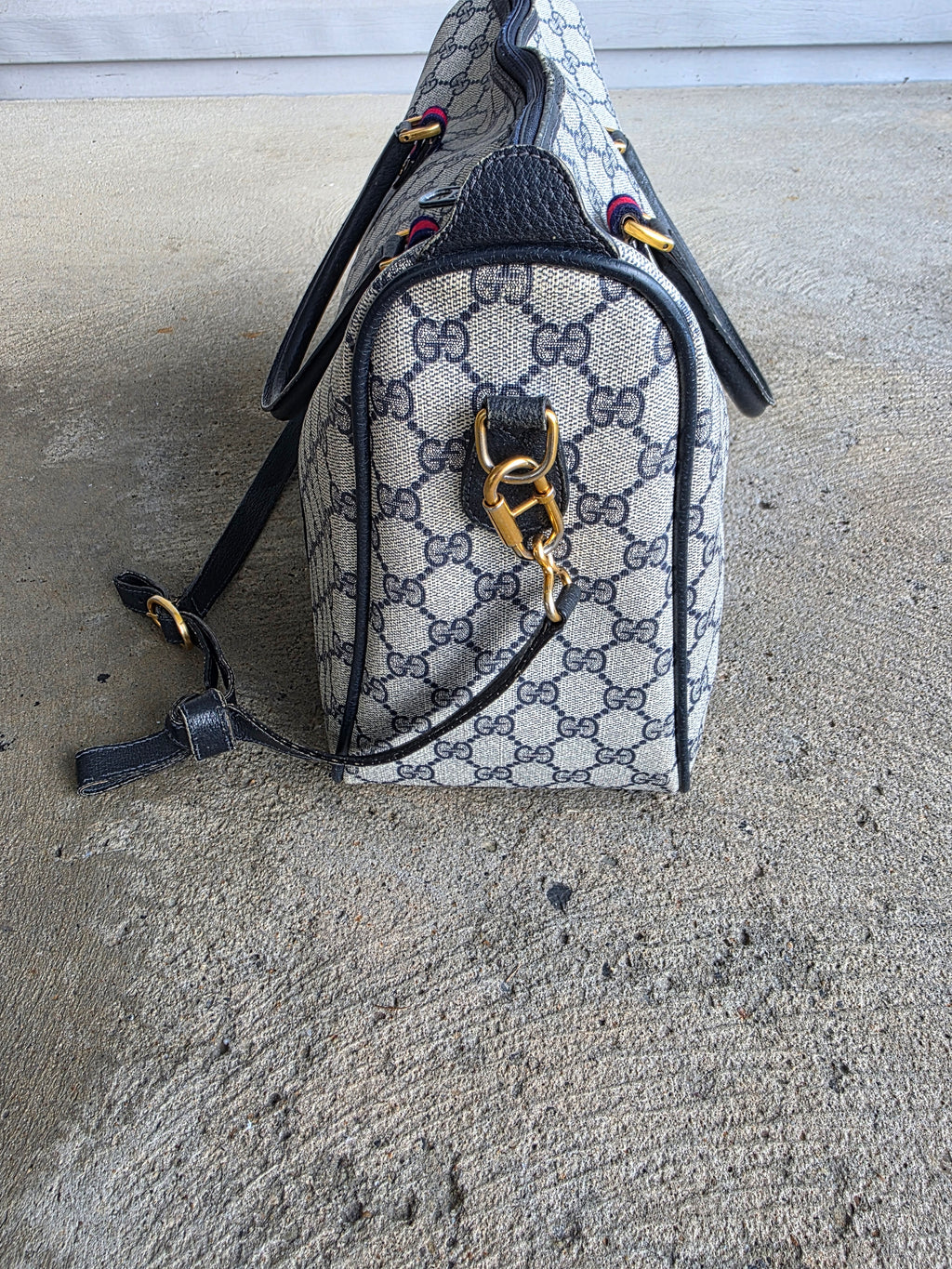 1970s Gucci Navy Bag