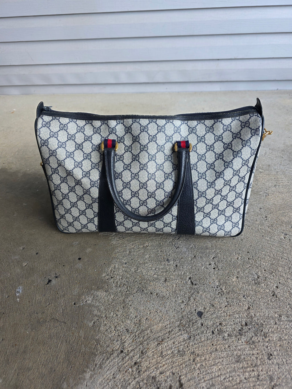 1970s Gucci Navy Bag