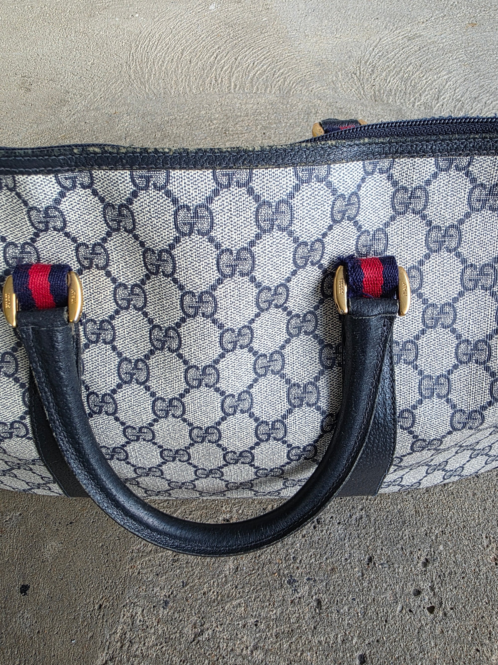 1970s Gucci Navy Bag