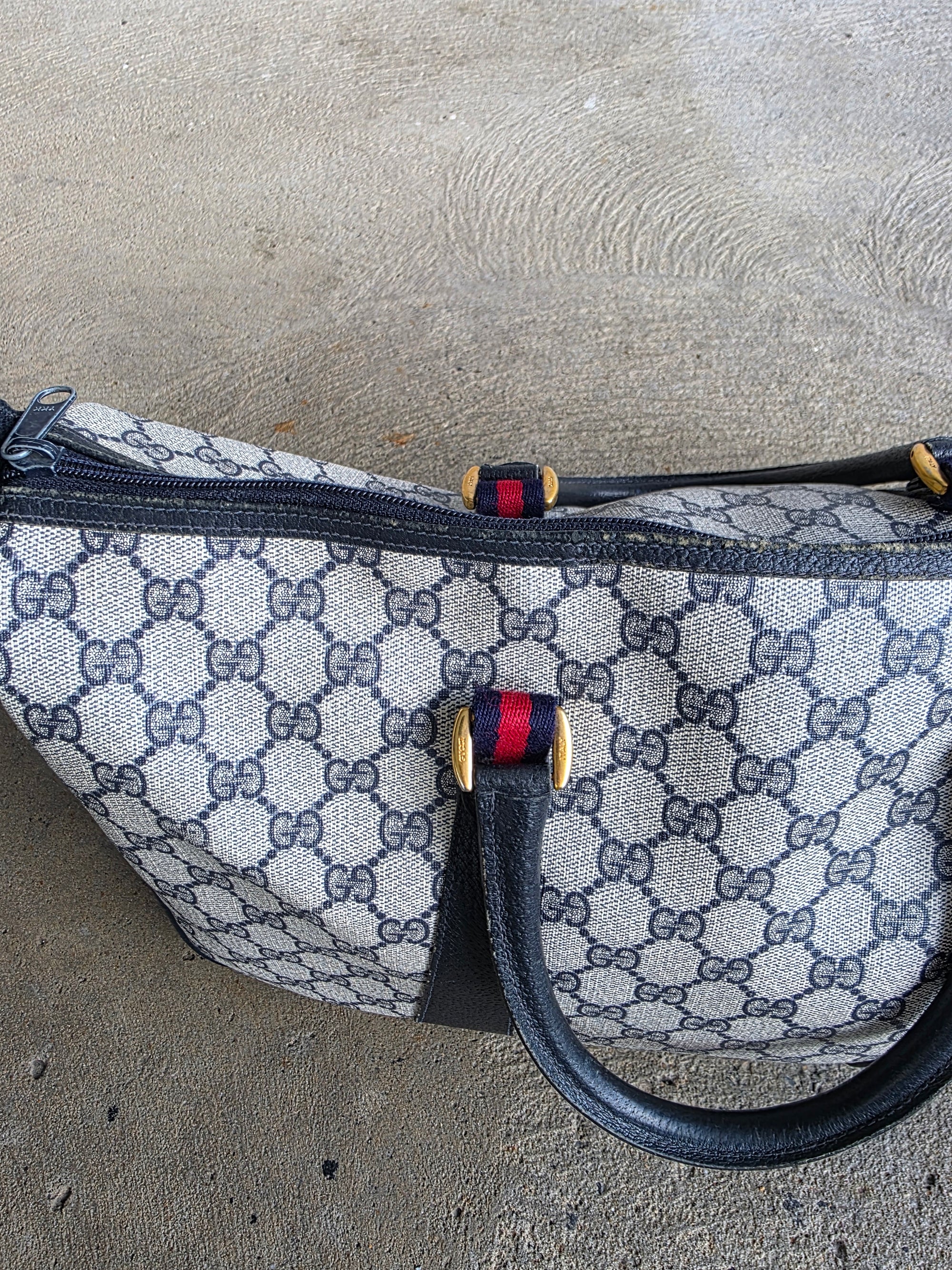 1970s Gucci Navy Bag